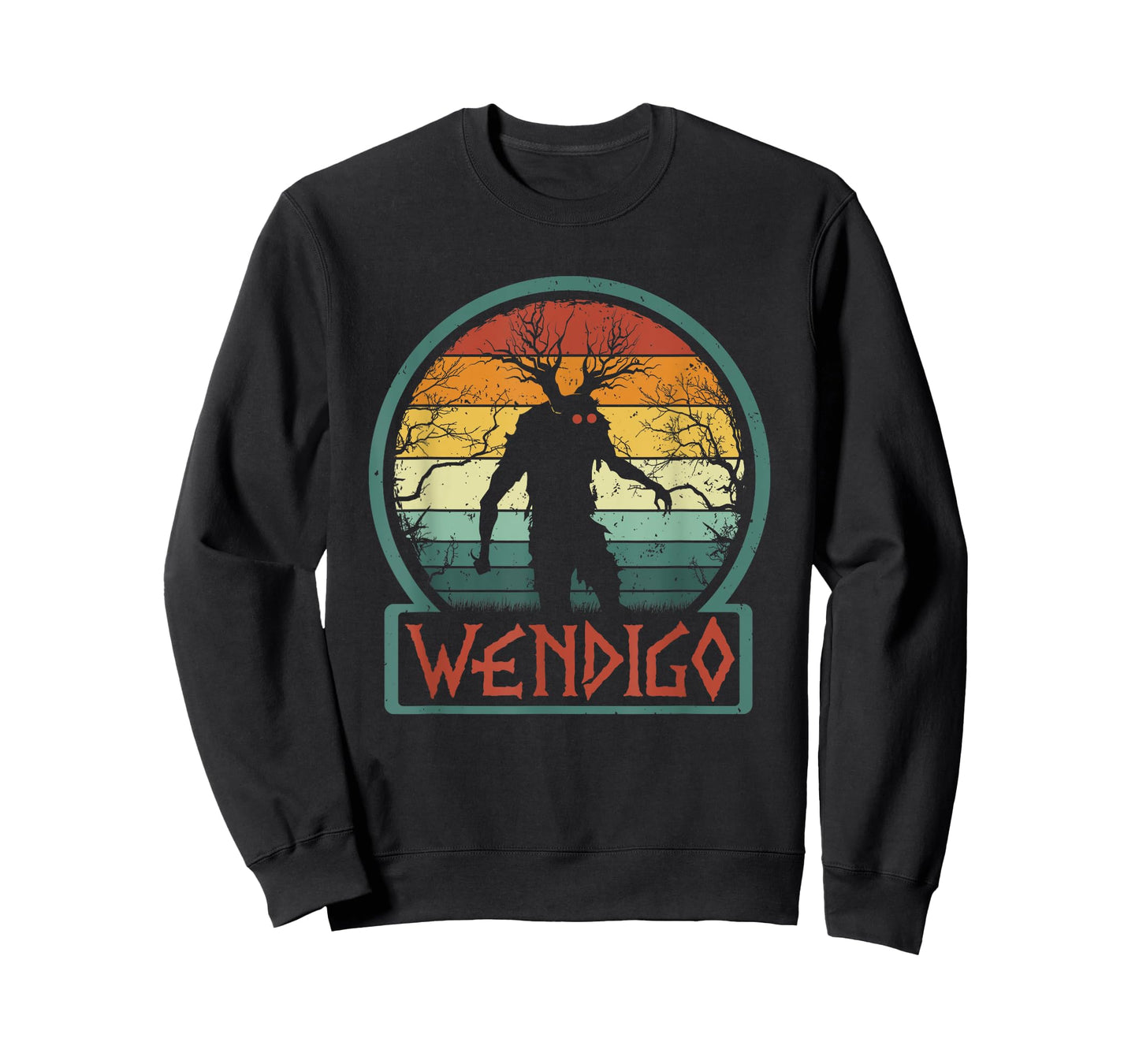 Retro Wendigo - Cool Vintage Skinwalker Cryptid Monster T-Shirt