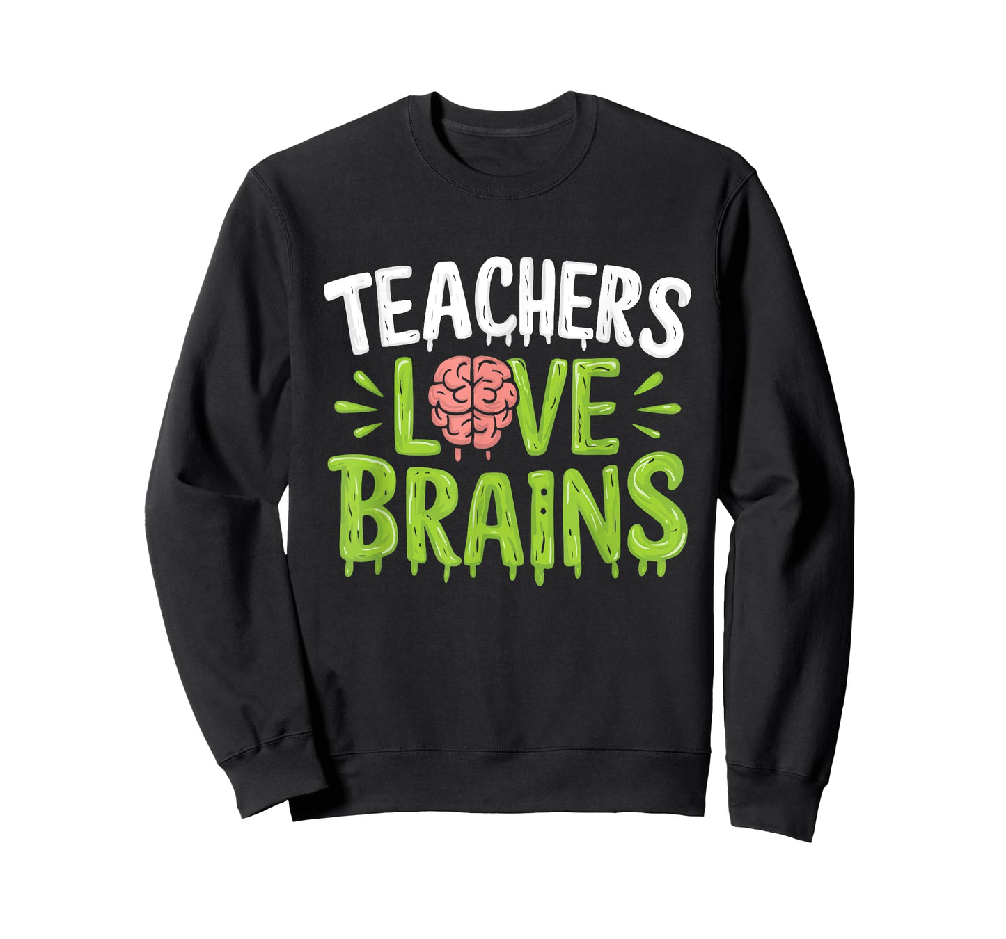 Teachers Love Brains Halloween Teacher Zombie T-Shirt