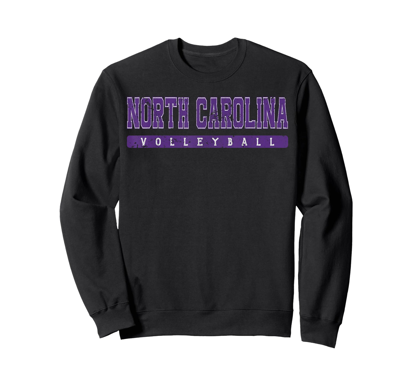 North Carolina Volleyball Purple Vintage Text T-Shirt