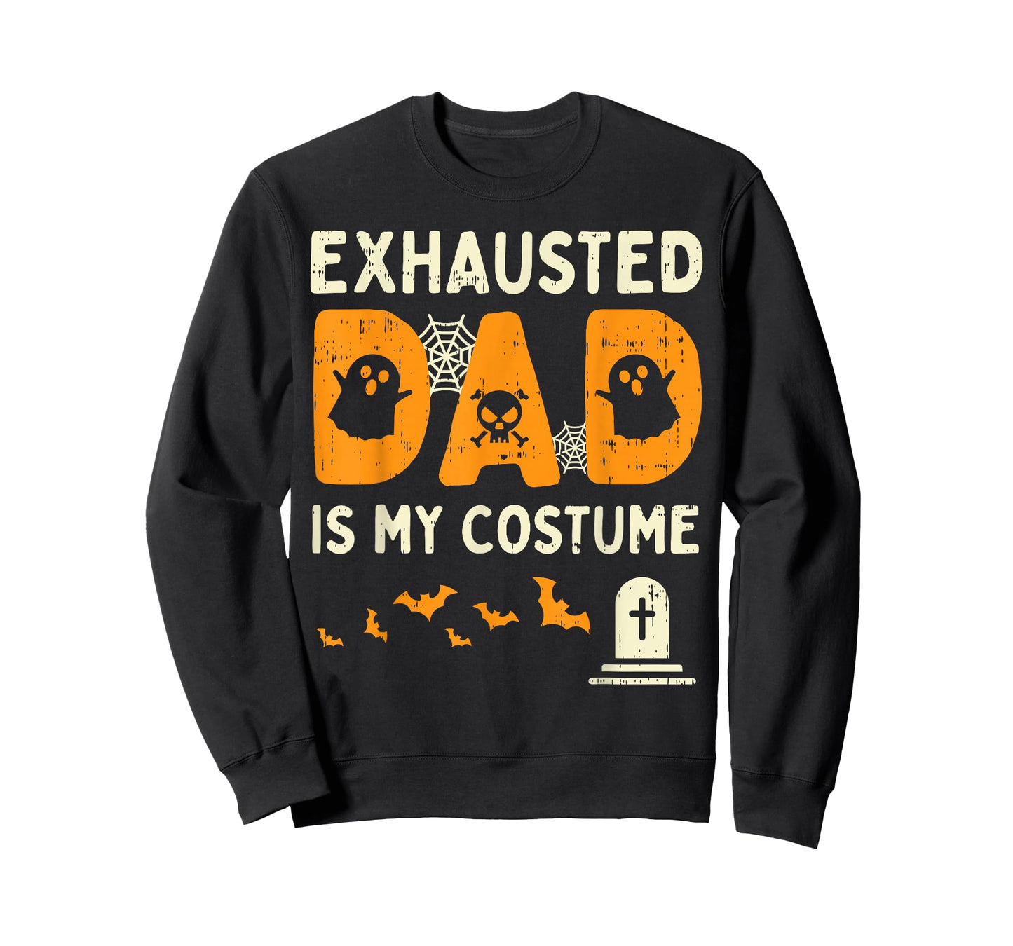Exhausted Dad Costume Funny Matching Halloween Men Gift T-Shirt