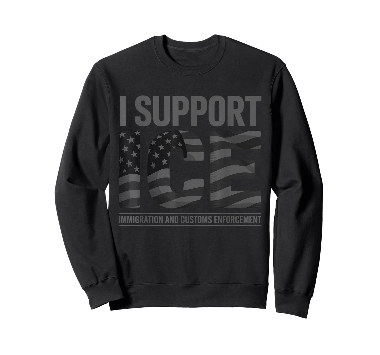 I Support ICE, Immigration Officers American Flag Vintage T-Shirt