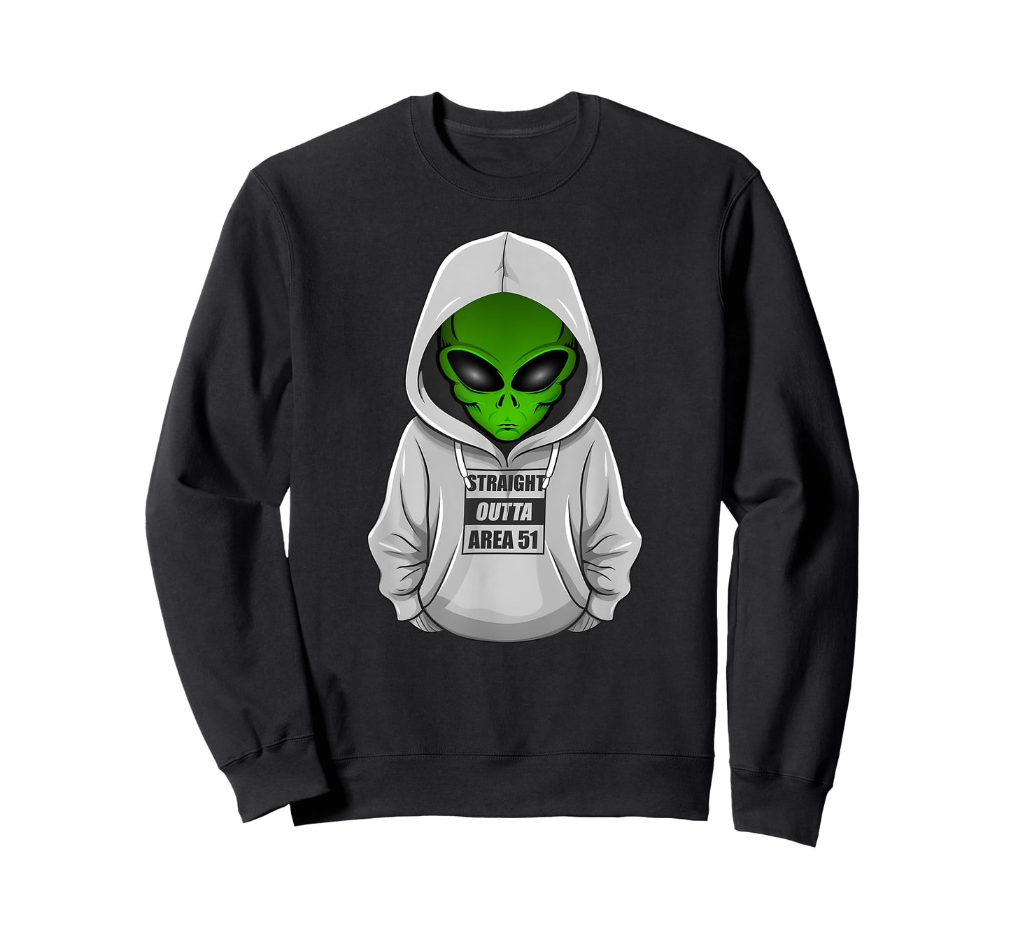 Cool Alien Halloween Costume Hoodie Straight Outta Area 51 T-Shirt