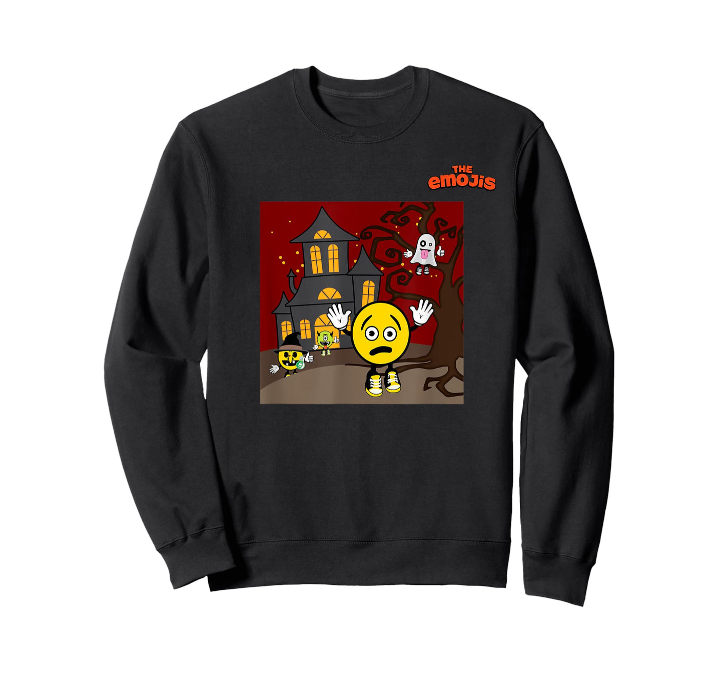 emoji haunted house phantom witch scared face T-Shirt
