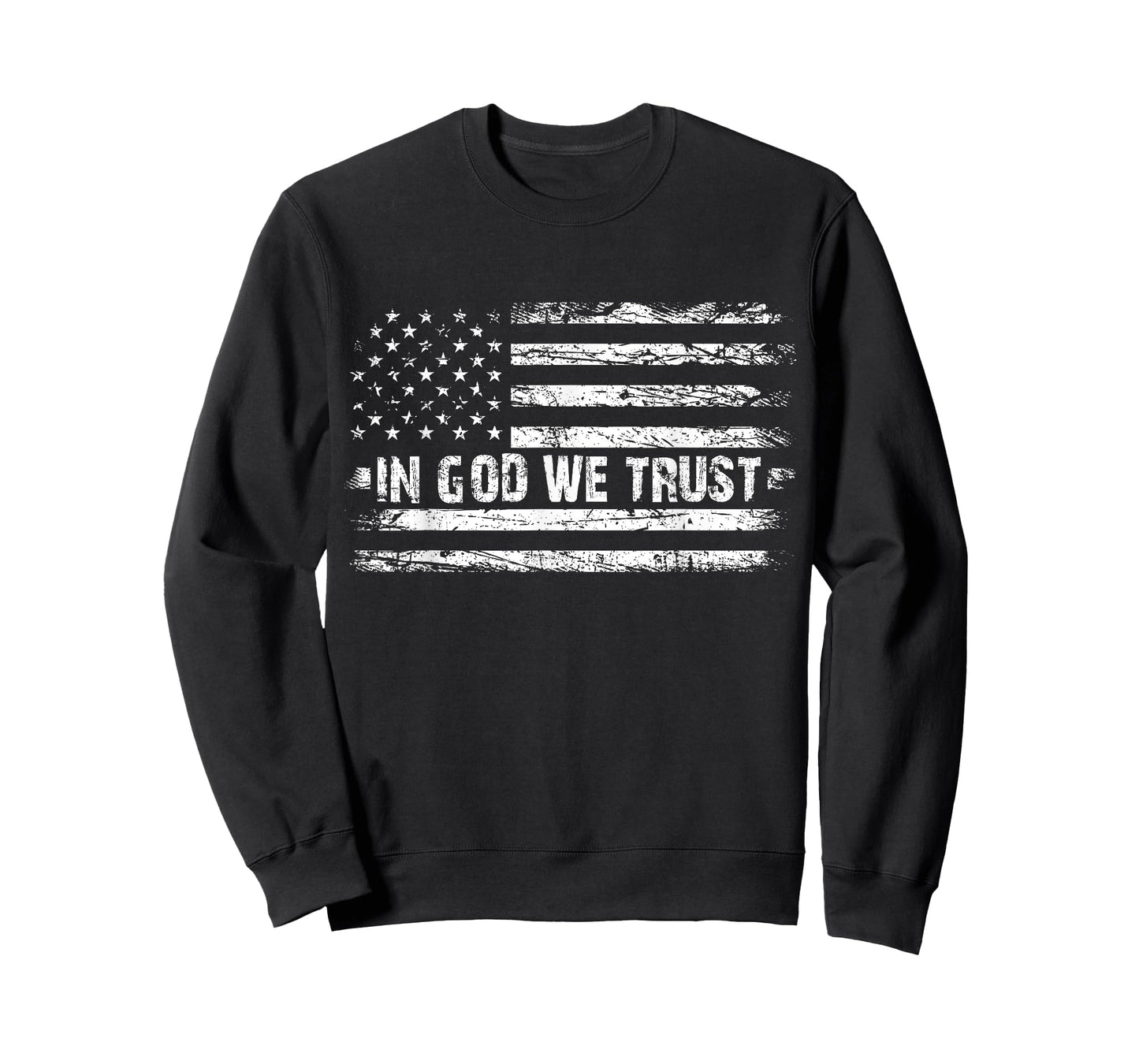 Vintage in God We Trust USA Flag Cross Patriotic Christian Women Men T-Shirt