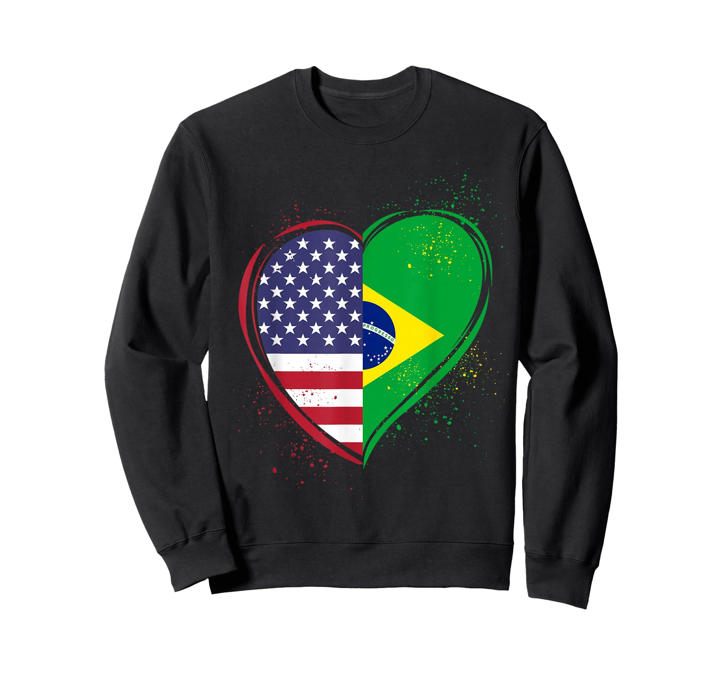 Half Brazilian Half American USA Brazil Culture Patriot Flag T-Shirt