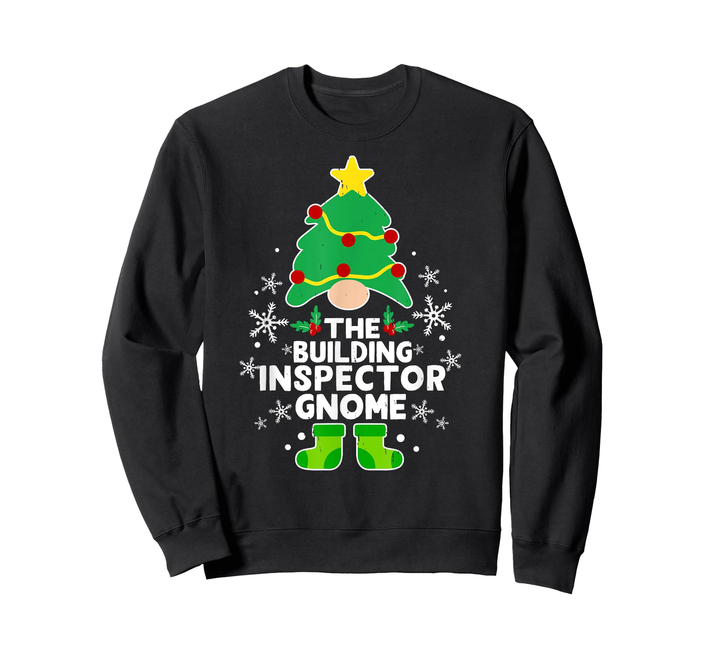 Building Inspector Gnome Xmas Family Holiday Christmas T-Shirt