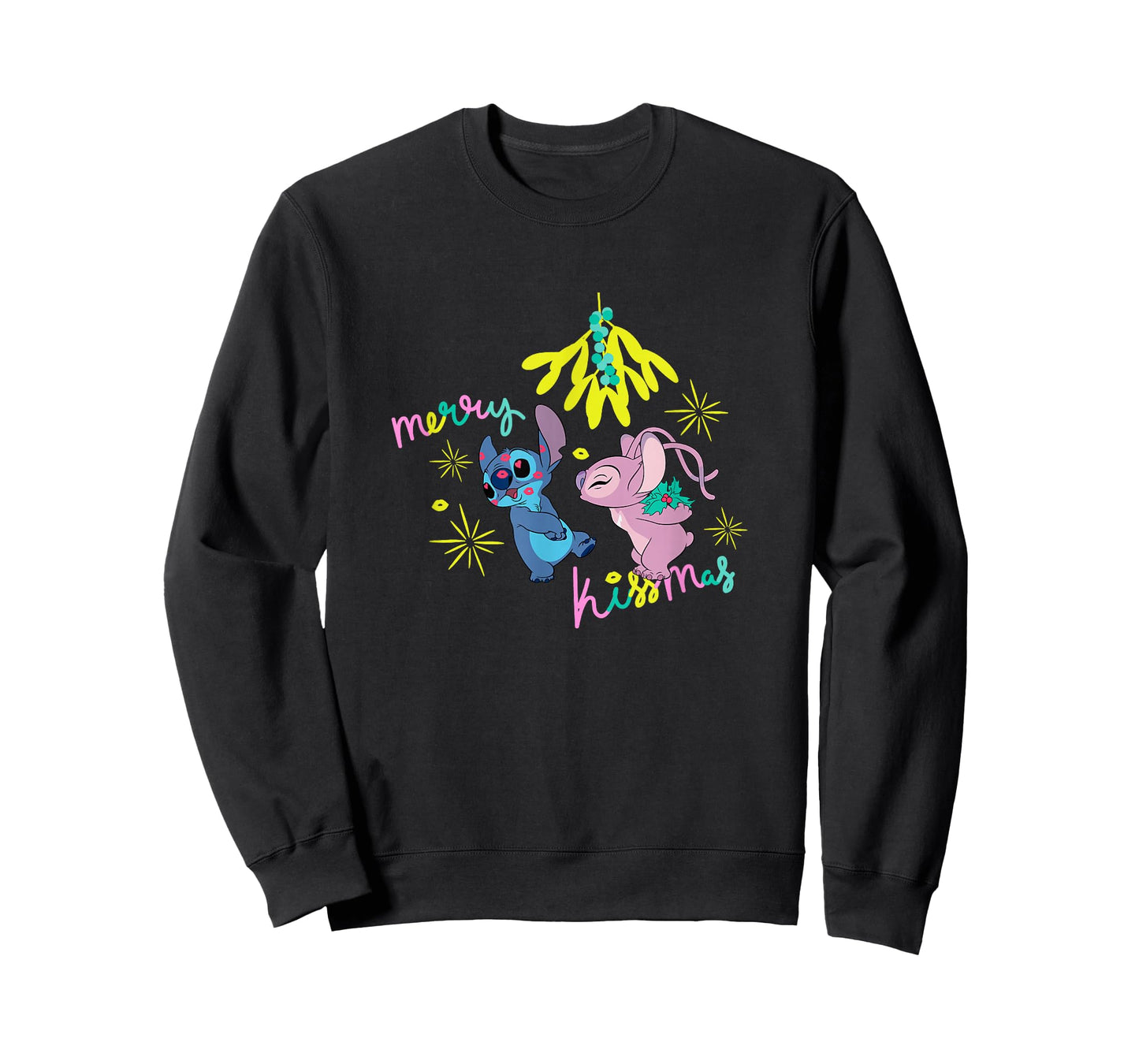 Disney Lilo & Stitch Christmas Stitch & Angel Merry Kissmas T-Shirt
