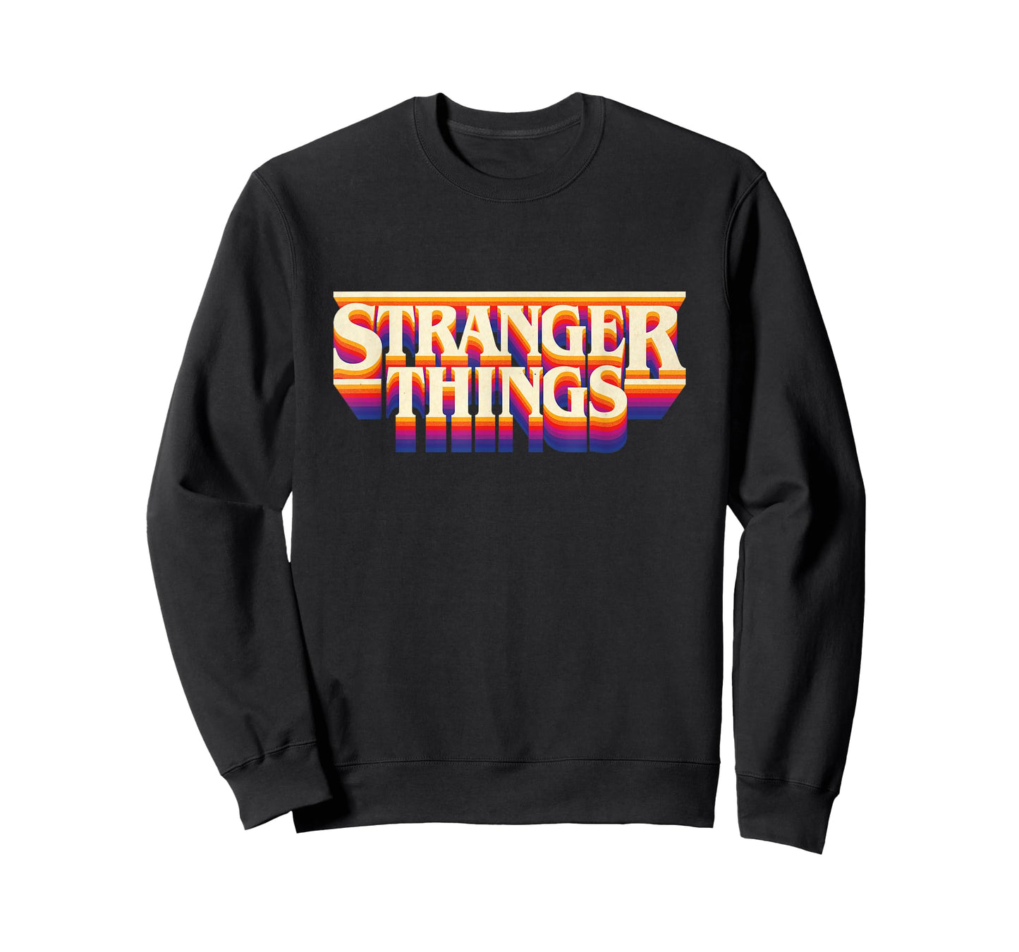 Stranger Things Retro Rainbow Title Logo T-Shirt