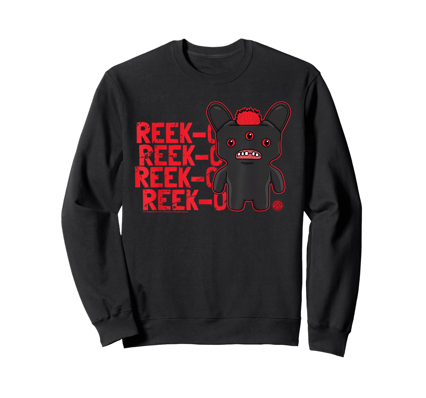 Fuggler Reek-O Black Hairy Fuggs Monster Text T-Shirt