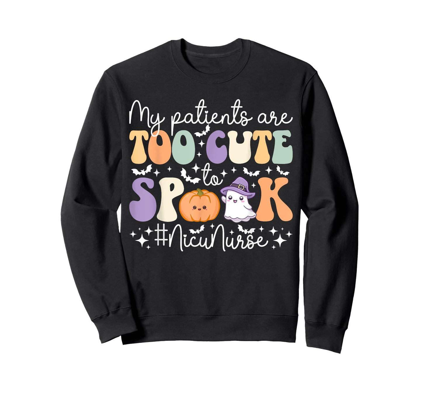 Too Cute To Spook NICU Nurse Spooky NICU Nurse Halloween T-Shirt