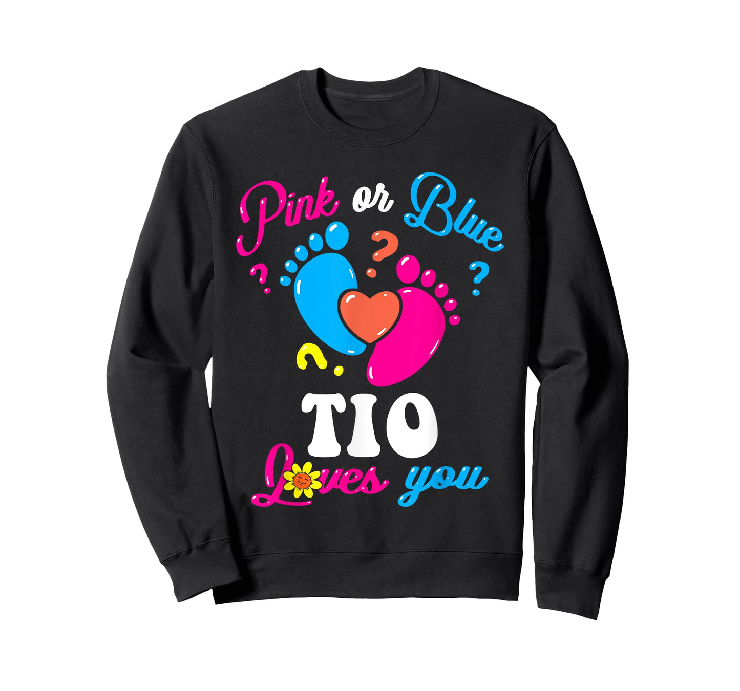 Pink or Blue Tio Loves You Baby Gender Reveal Party Uncle T-Shirt