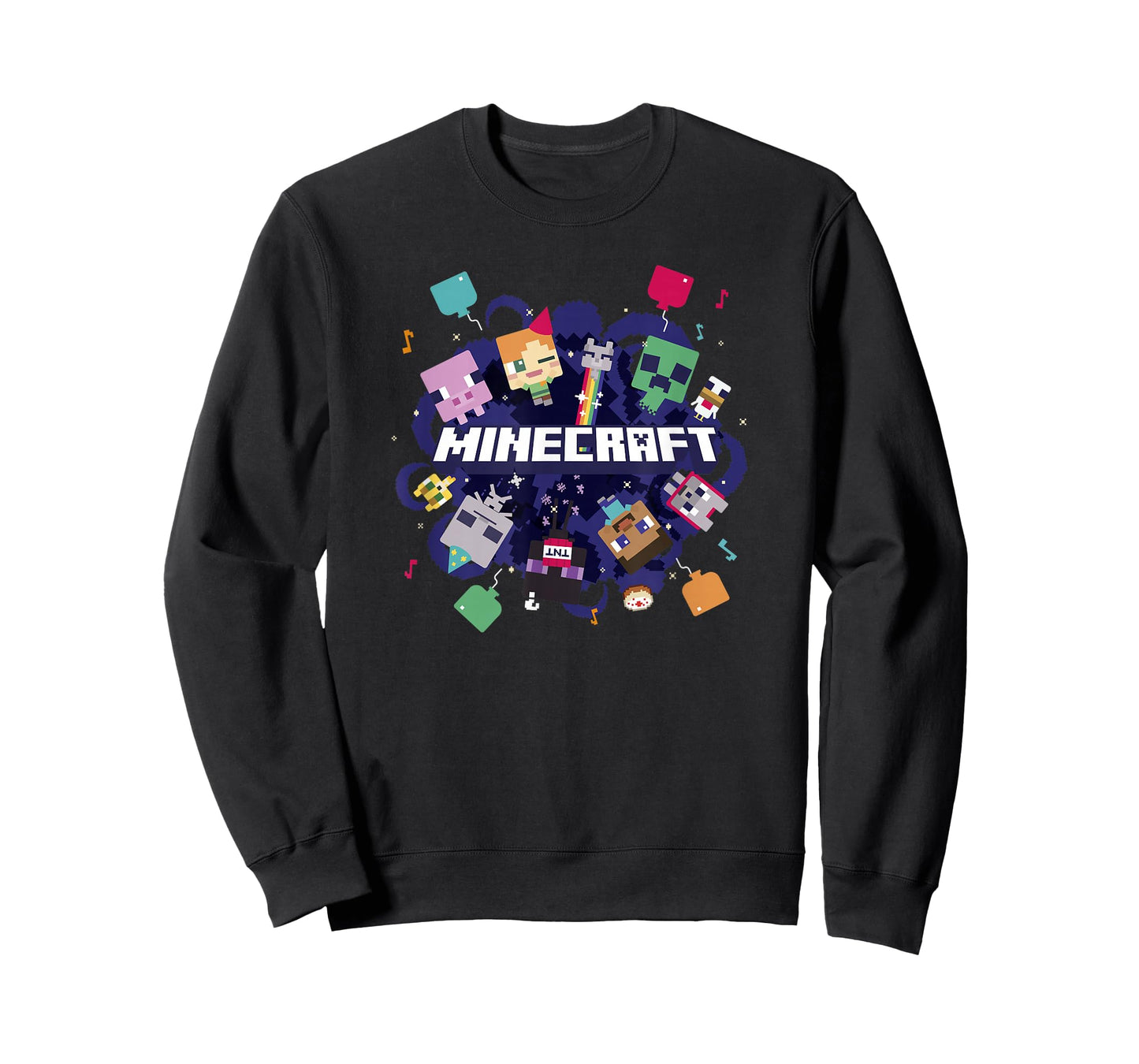 Minecraft Chibi Mobs Party Celebration Logo T-Shirt