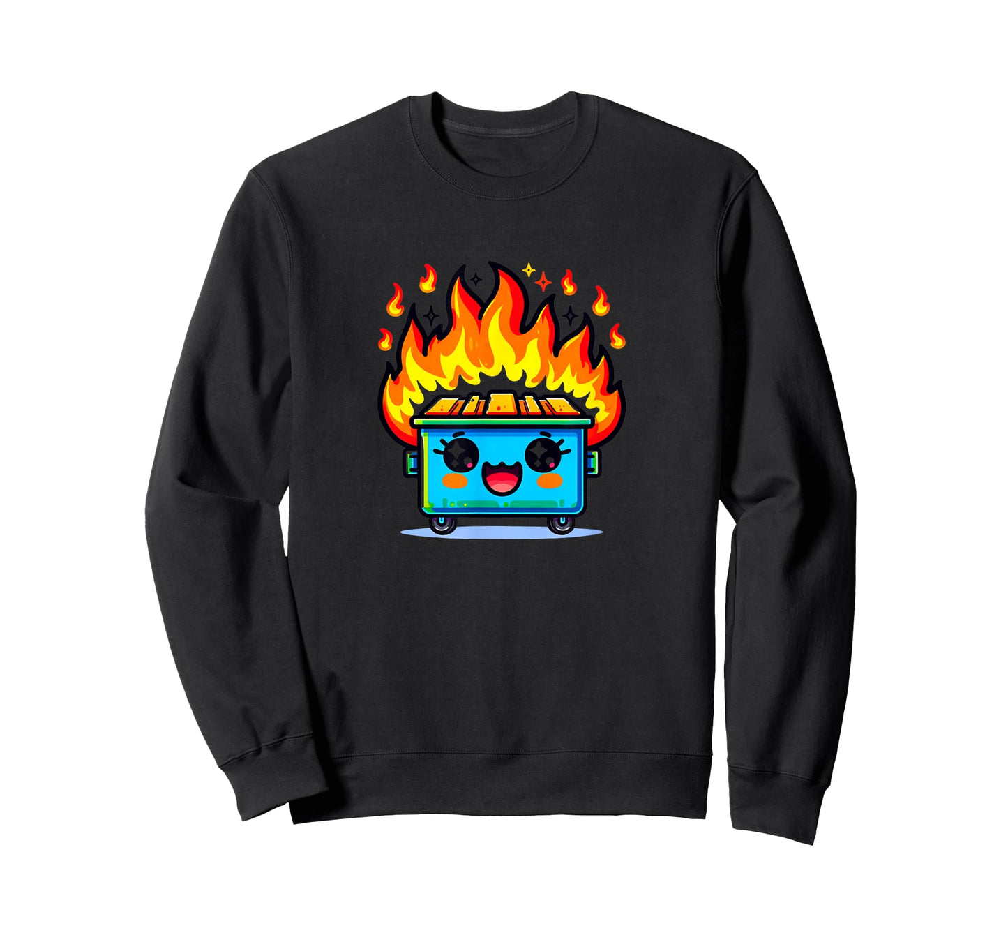 Cute Dumpster Fire Kawaii Kids Boys Girls T-Shirt