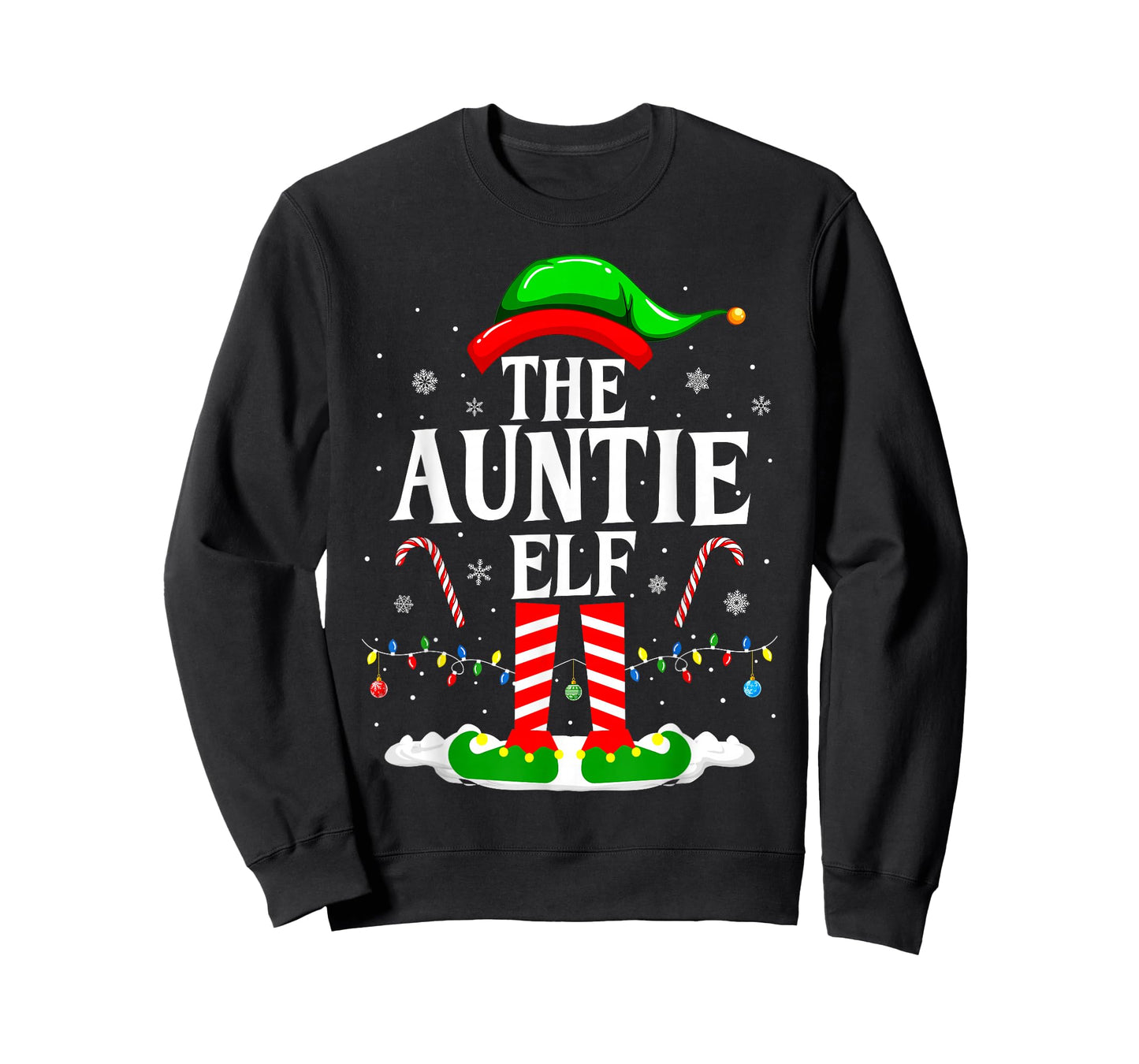 The Auntie Elf Funny Xmas Elf Matching Family Christmas T-Shirt