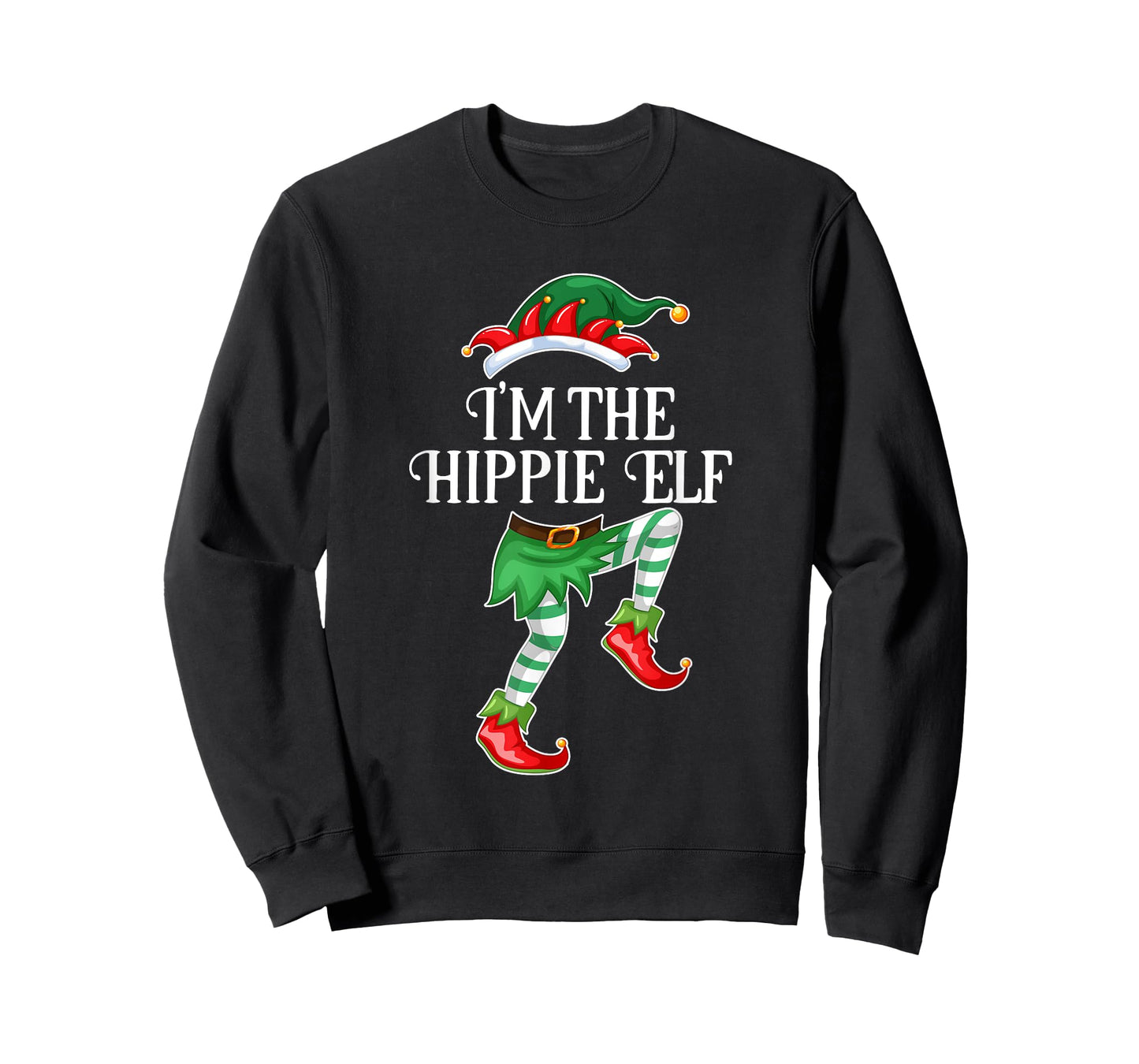 I'm the Hippie Elf Christmas Matching Family Group Gift T-Shirt