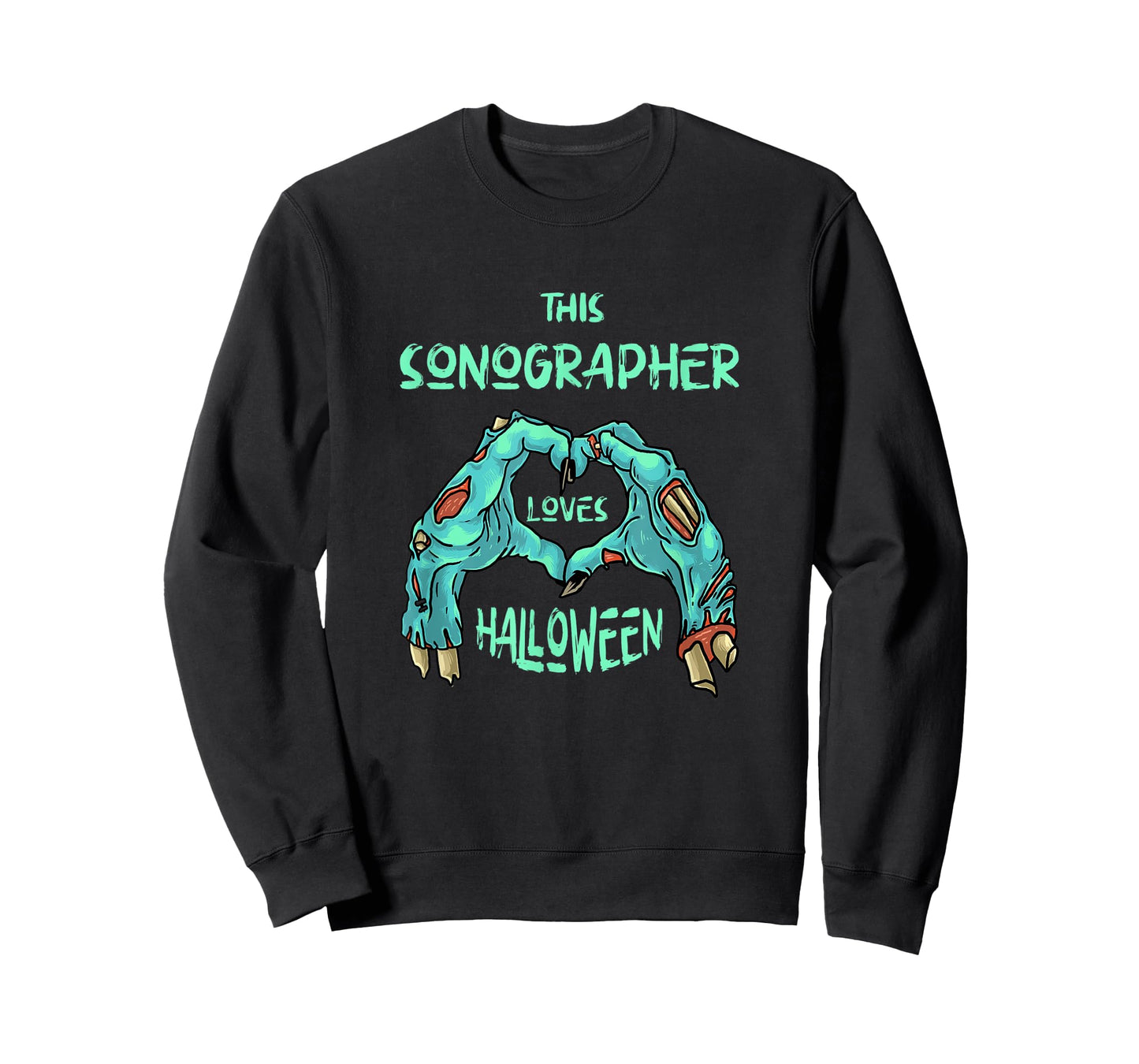 This Sonographer Loves Halloween Ultrasound Tech Zombie T-Shirt