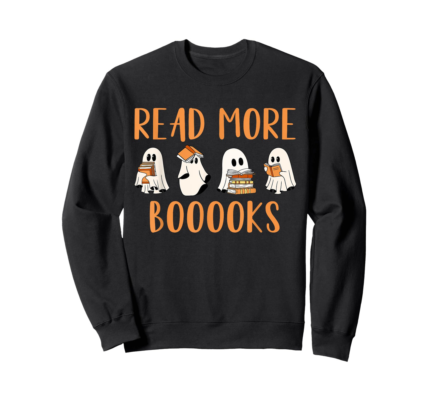 Cute Booooks Ghost Read More Books Funny Teacher Halloween T-Shirt