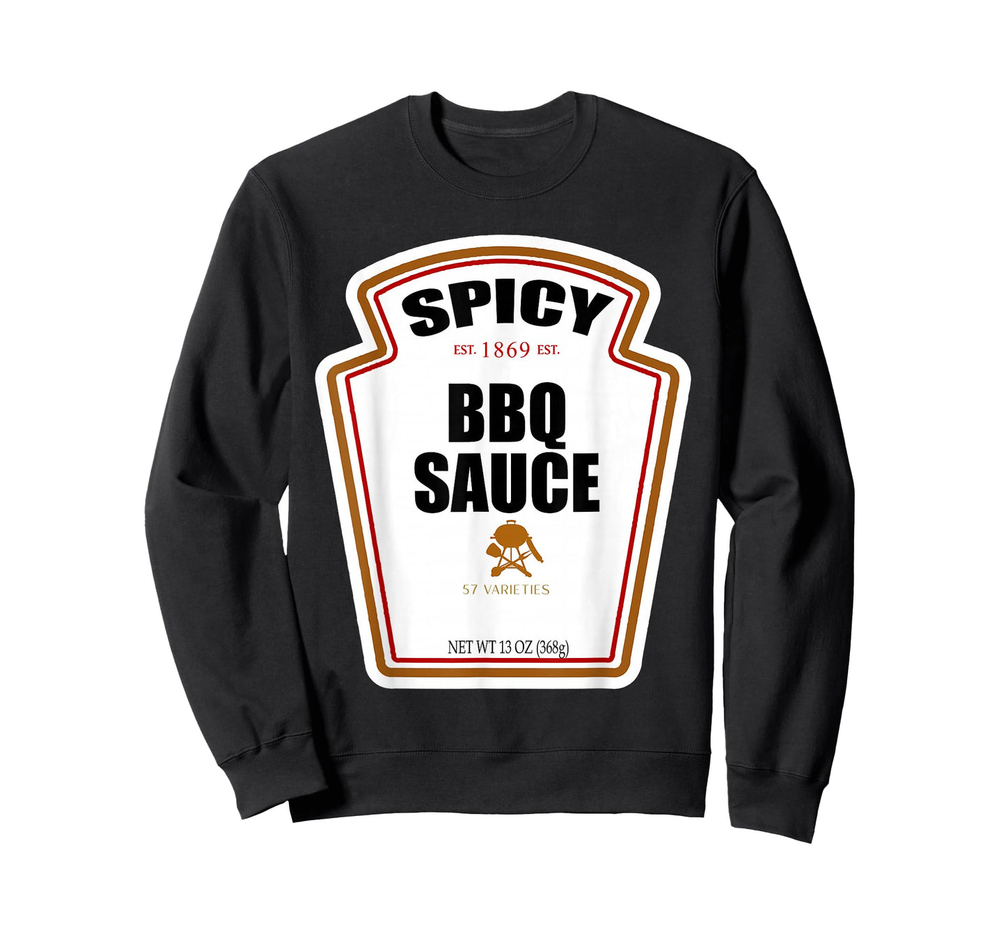 Halloween Matching Costume Spicy BBQ Sauce Bottle Label T-Shirt