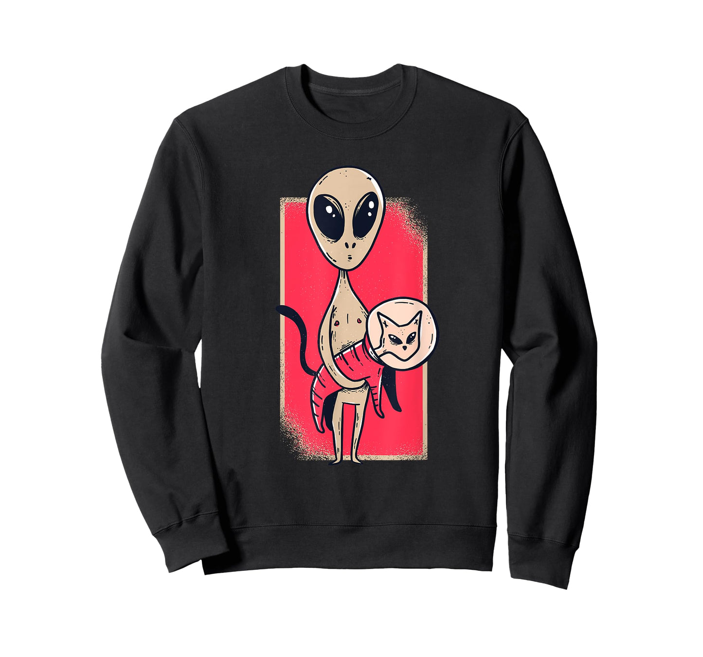 Cute Alien Holding A Pet Cat Graphic T-Shirt for Men Women