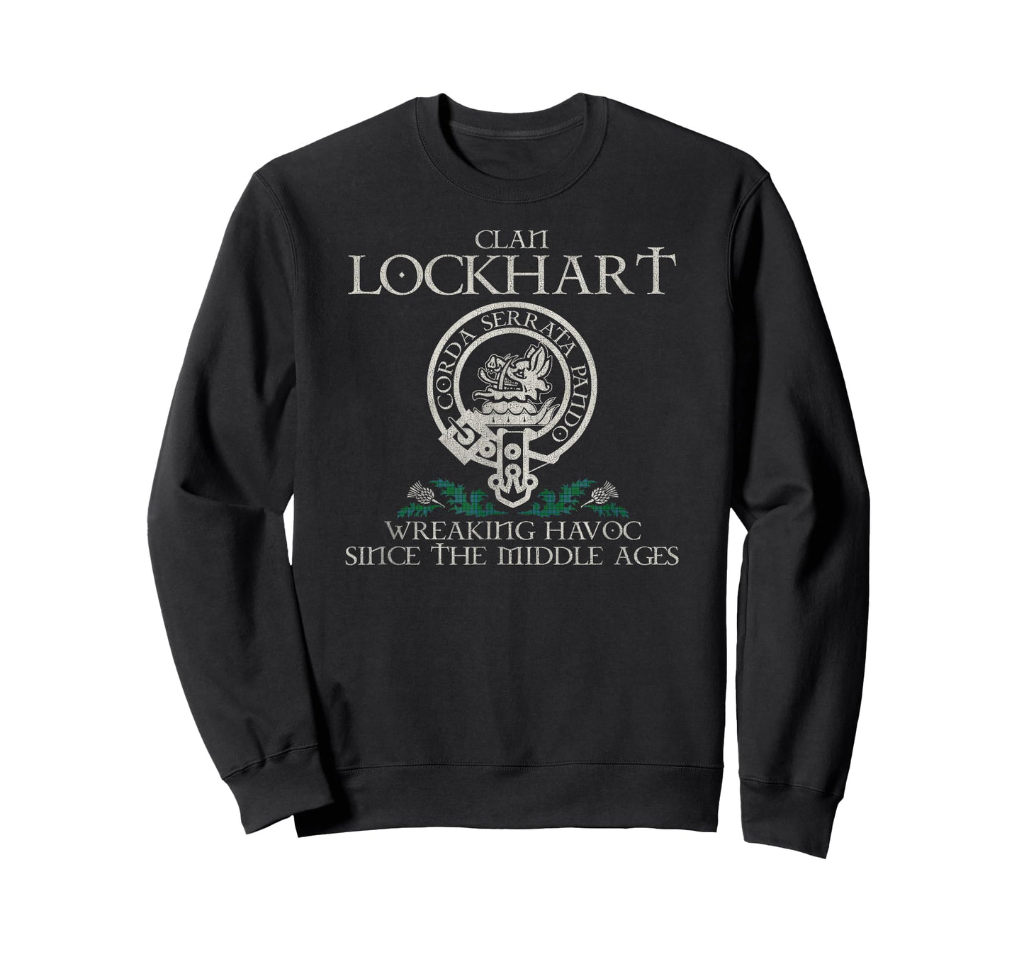 Clan Lockhart Crest, Surname, Scottish Heritage Vintage T-Shirt