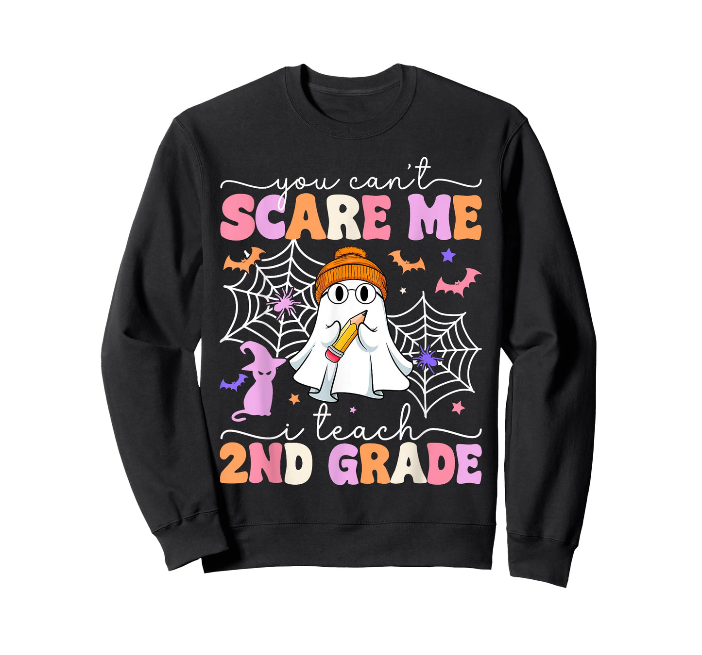 You Can't Scare Me I Teach 2nd Grade Teacher Ghost Halloween T-Shirt
