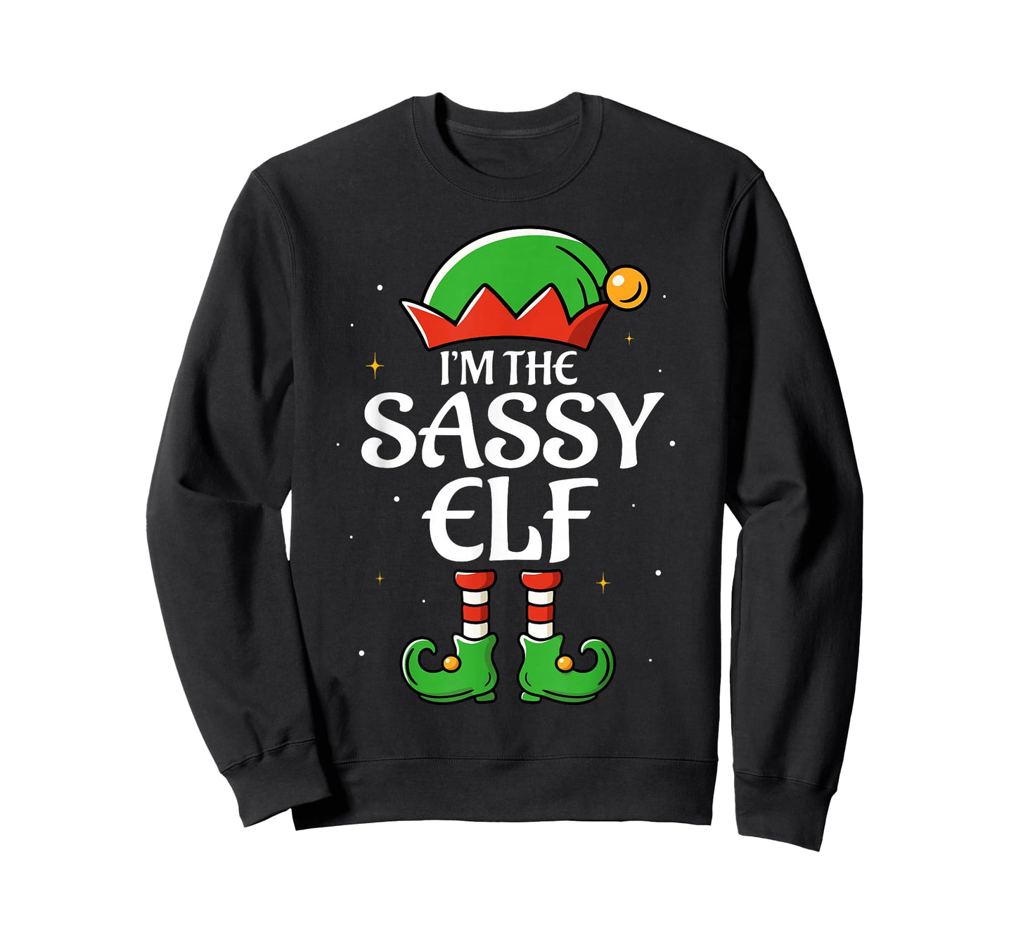 The Sassy Elf for Girls Boys Women Men Matching Christmas T-Shirt