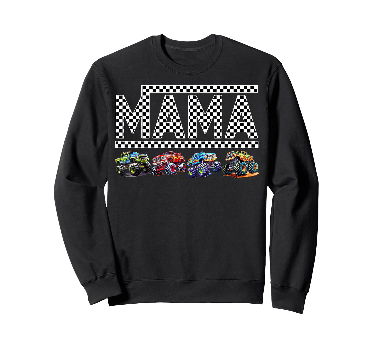 Mama Retro Monster Truck Family Crew Birthday Matching Party T-Shirt