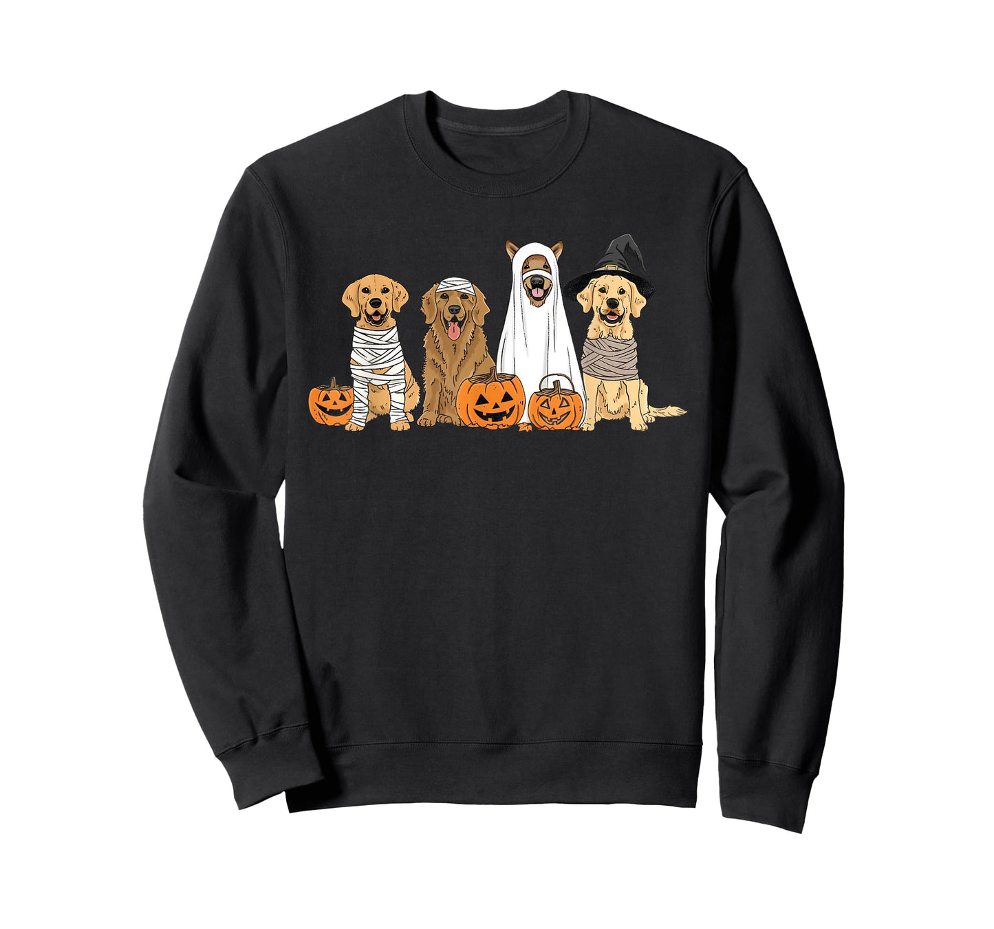 Golden Retriever Ghost Dog Halloween Costume Men Women Kids T-Shirt