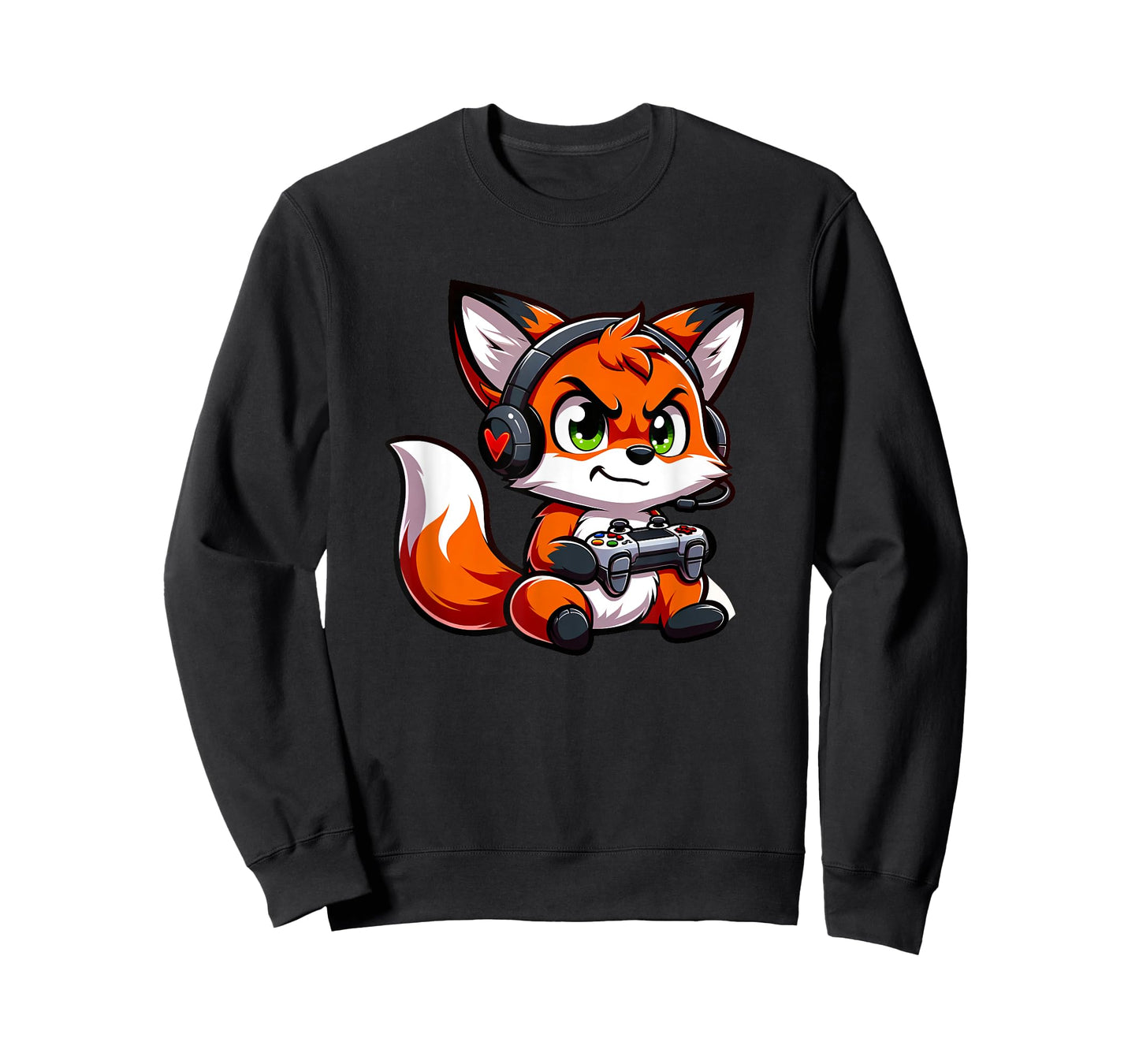 Funny Red Fox Gamer Video Games Boys Girls Kids T-Shirt