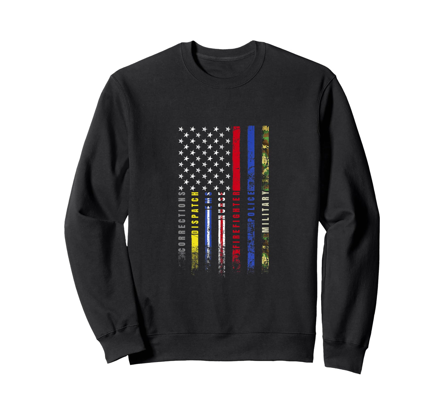 First Responders Hero Flag Nurse EMS Police Fire Military T-Shirt