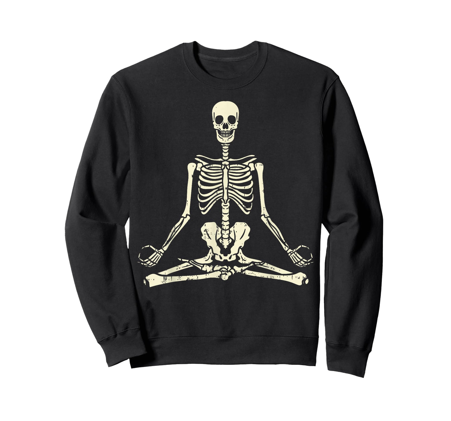 Meditating Skeleton Lotus Yoga Zen Balance Halloween Costume T-Shirt