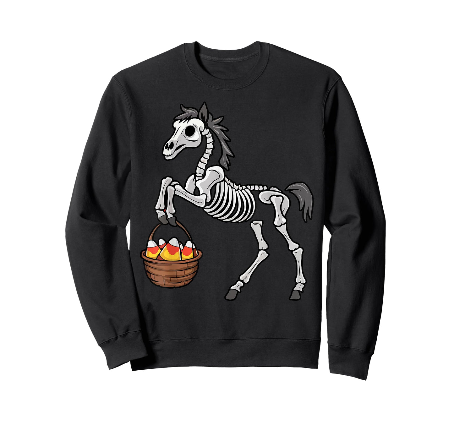 Funny Horse Lover Halloween Skeleton Spooky Candy Corn T-Shirt