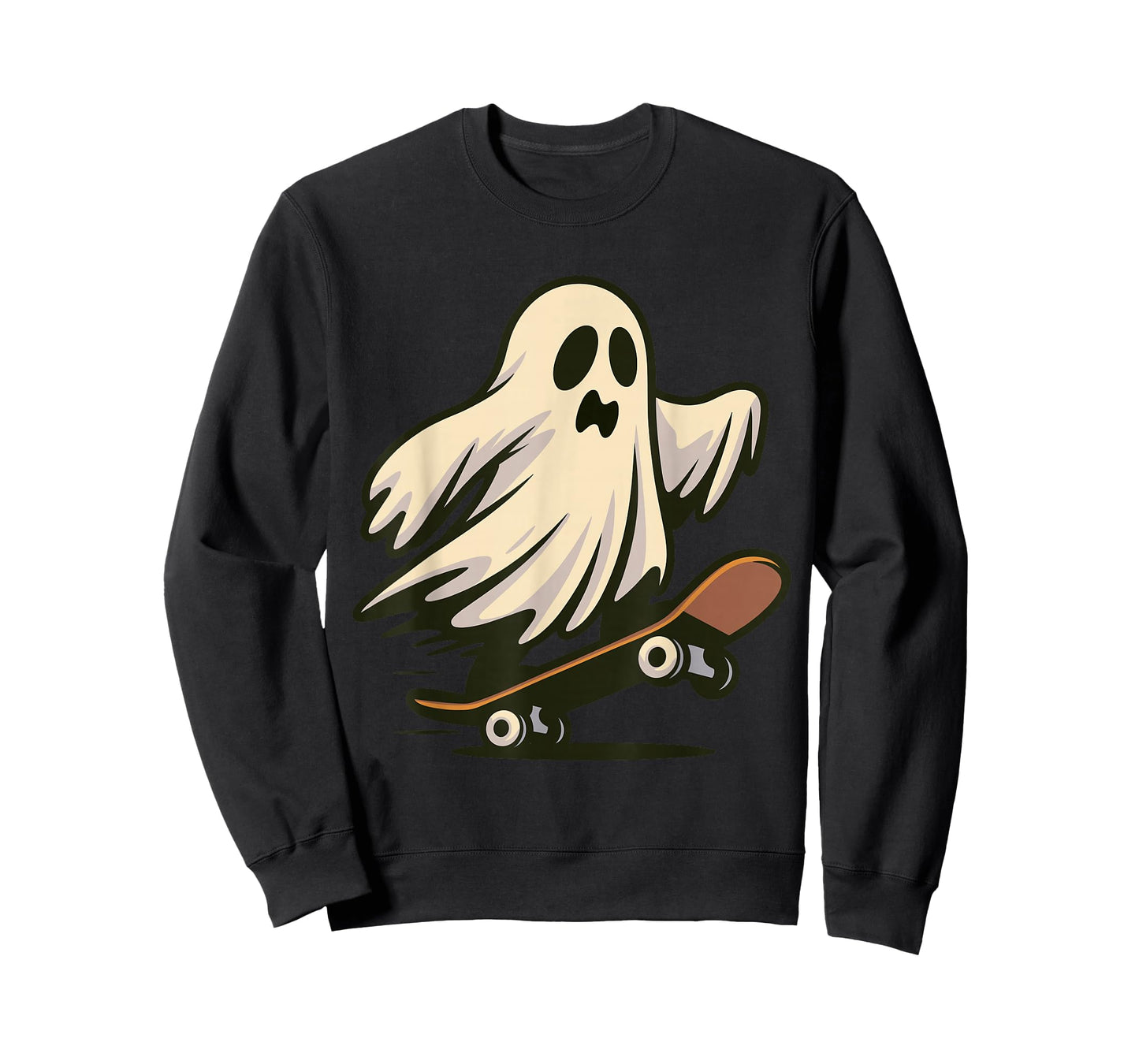 Funny Ghost Skateboard Halloween Skateboarding T-Shirt