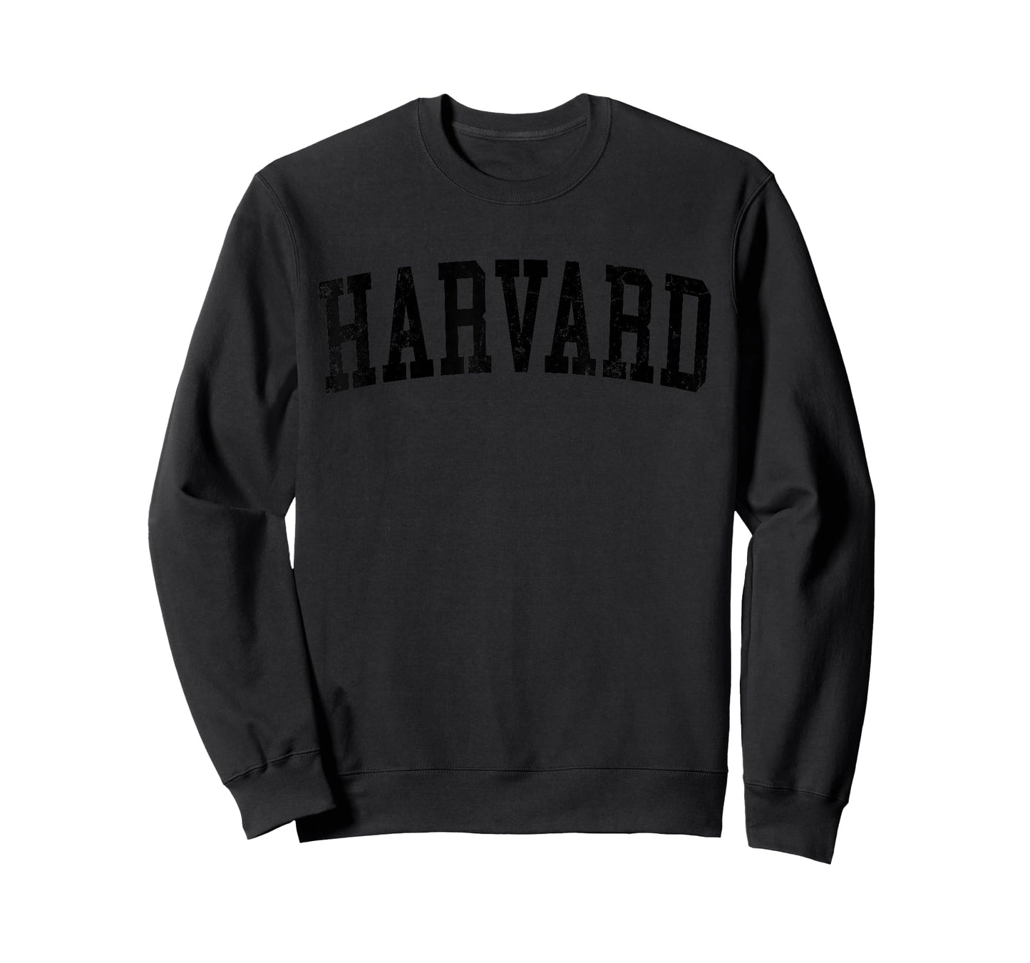 Vintage Harvard IL Distressed Black Varsity Style T-Shirt