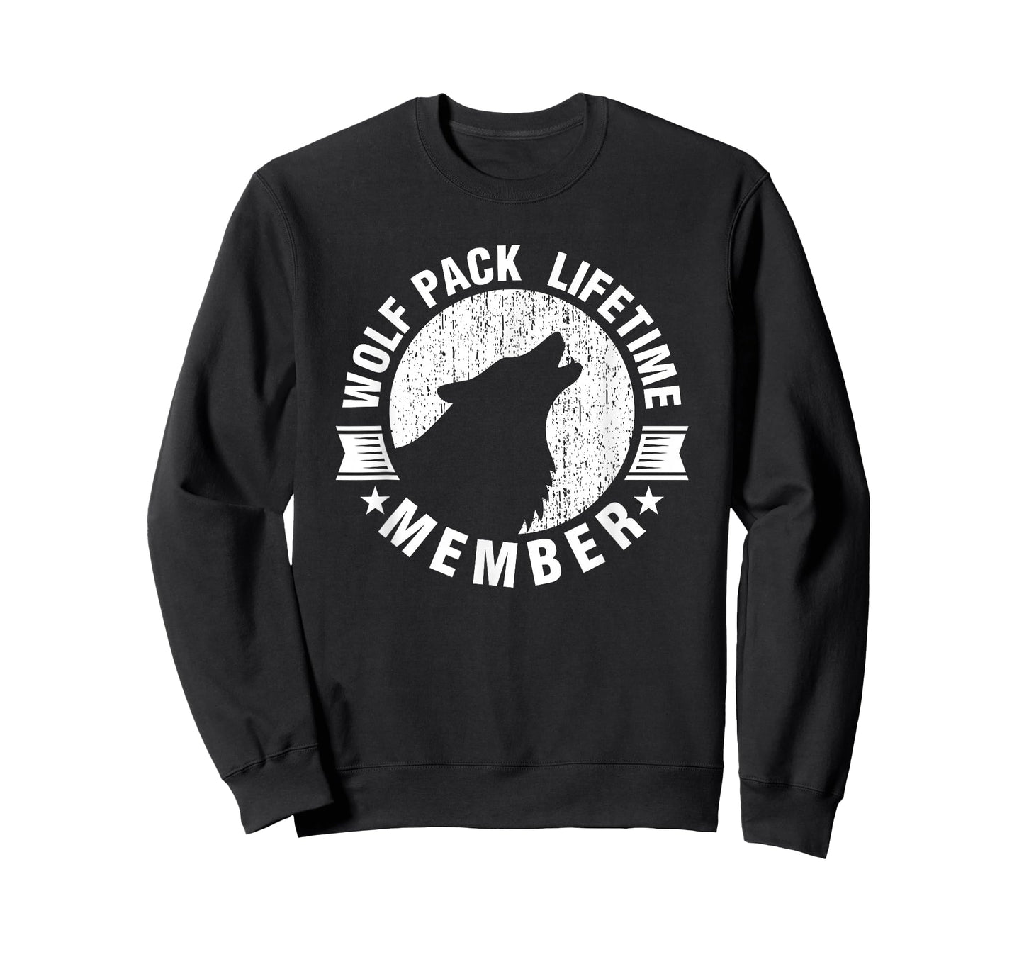 Lifetime Wolf Pack Member Distressed Howling T-shirt T-Shirt