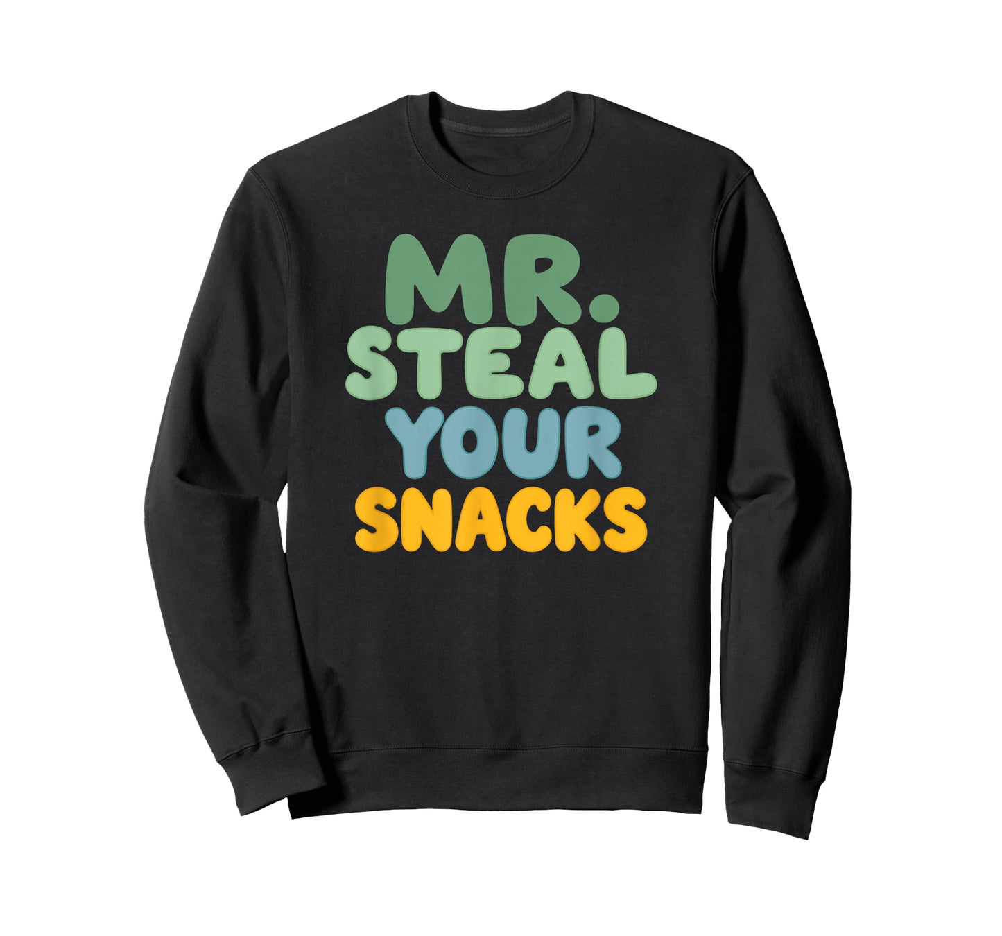 Mr. Steal Your Snacks Funny Food Snack Humor Cute Retro T-Shirt