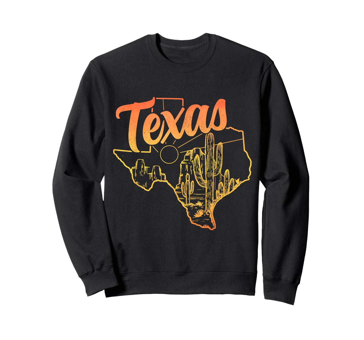 Texas Cactus State Map Souvenir Pride Dallas Houston Vintage T-Shirt