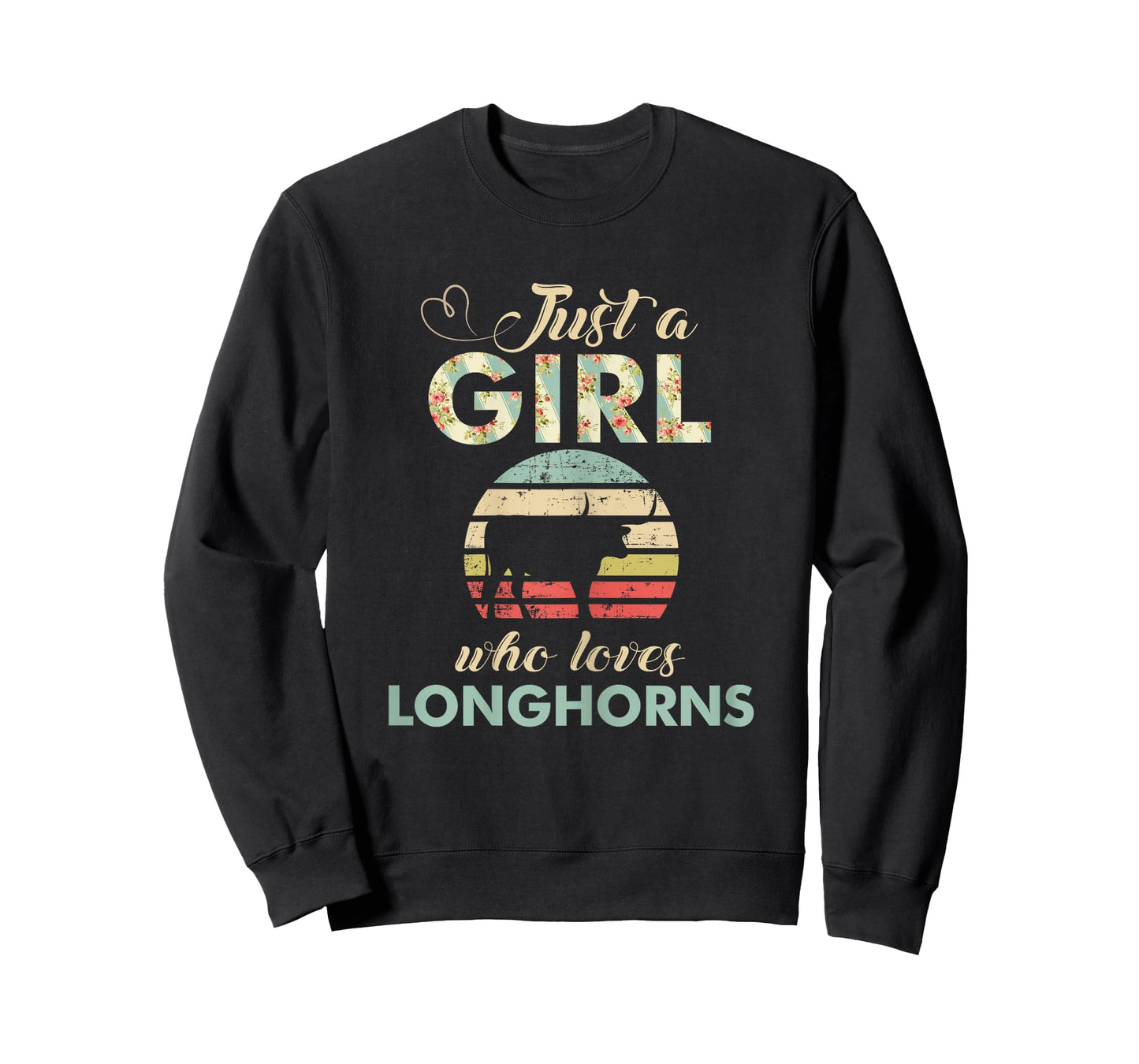 Just a Girl Who Loves Longhorns Retro Texas Longhorn T-Shirt