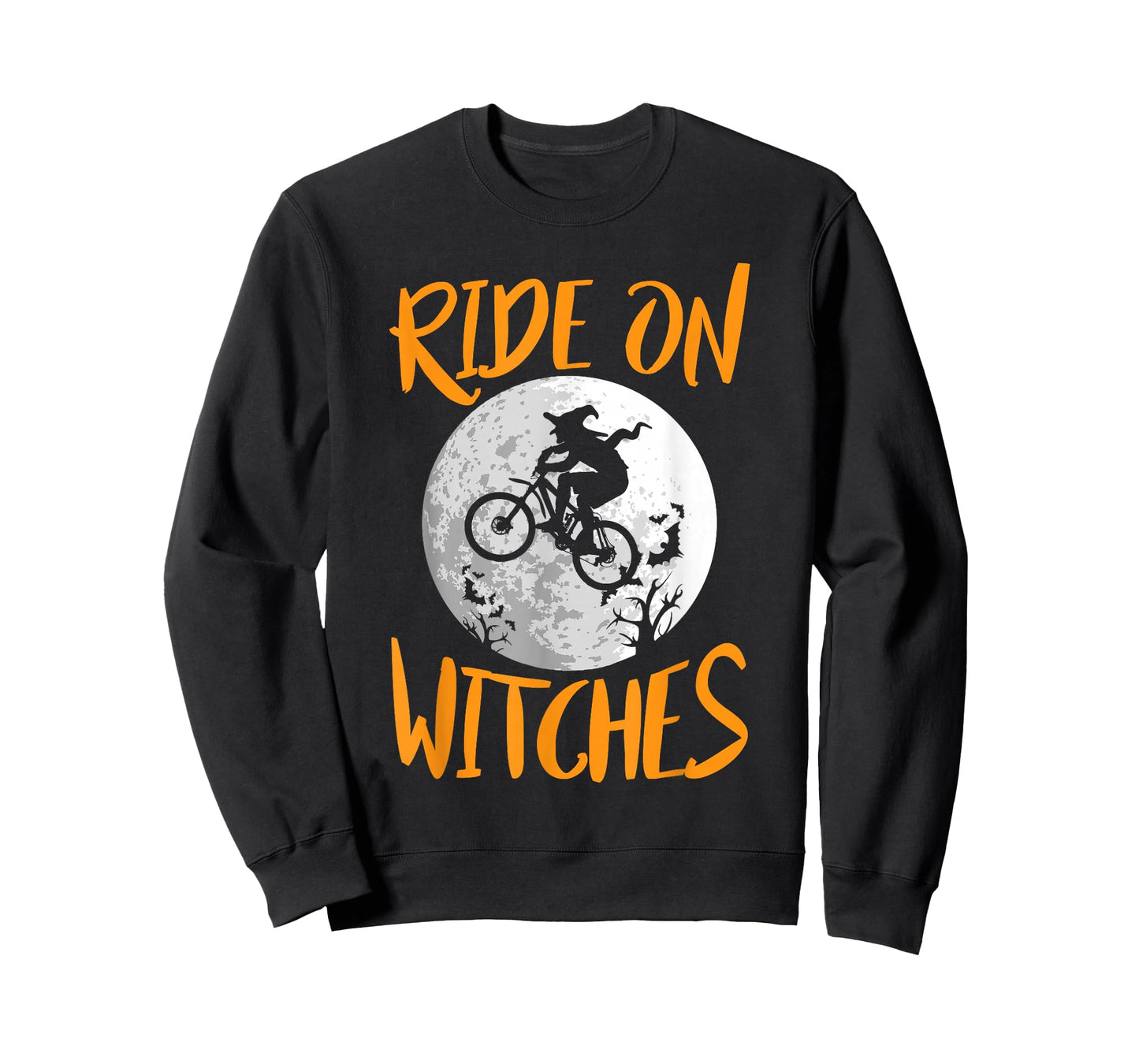 Funny Halloween Full Moon Ride On Witches Cycling Bike Shirt T-Shirt