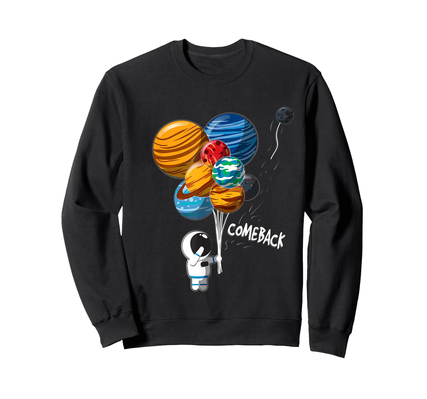 Astronaut Balloon Planets Pluto Outer Space Traveler T-Shirt