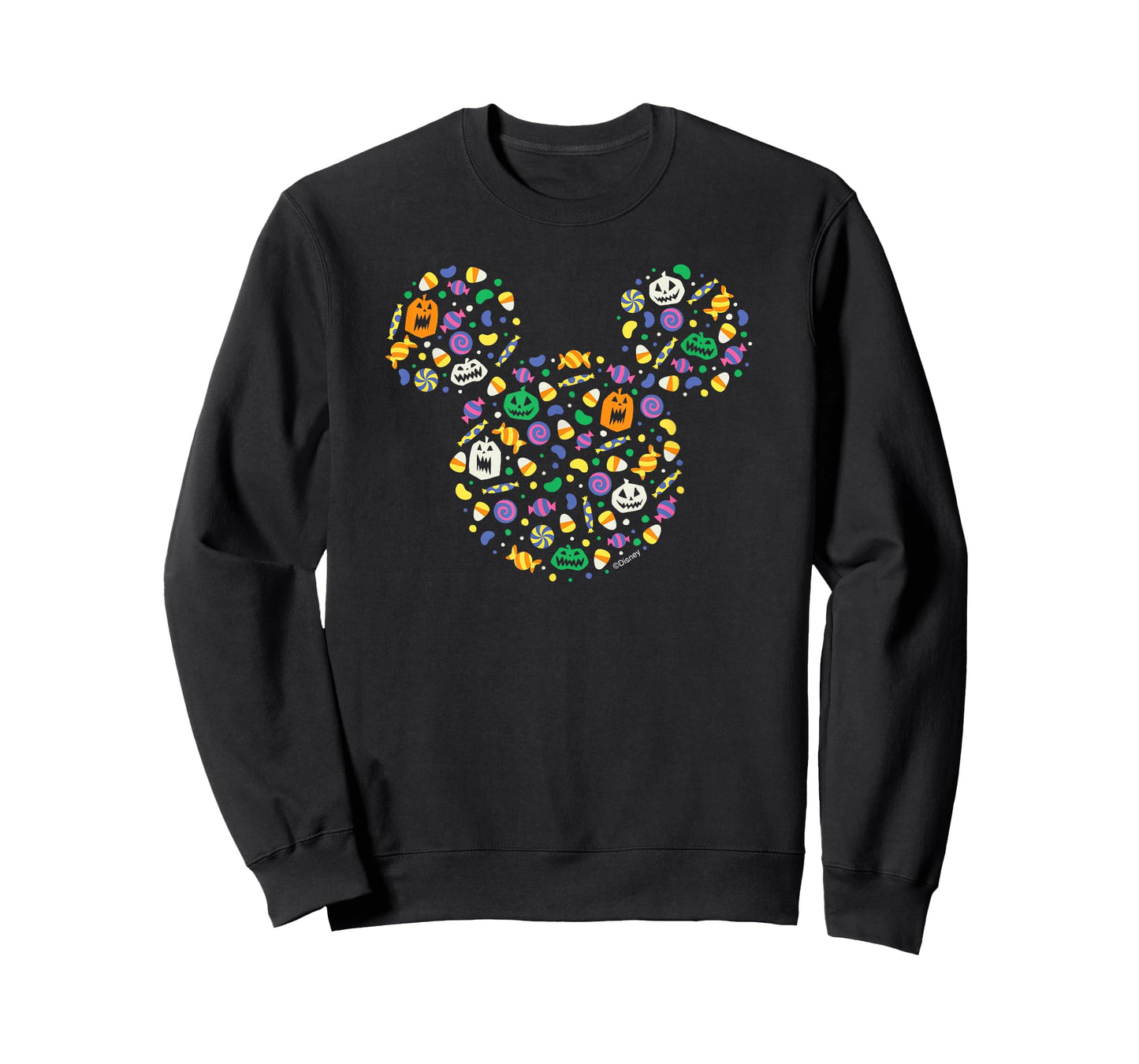 Disney Mickey Mouse Halloween Head Icon Pumpkins and Candy T-Shirt