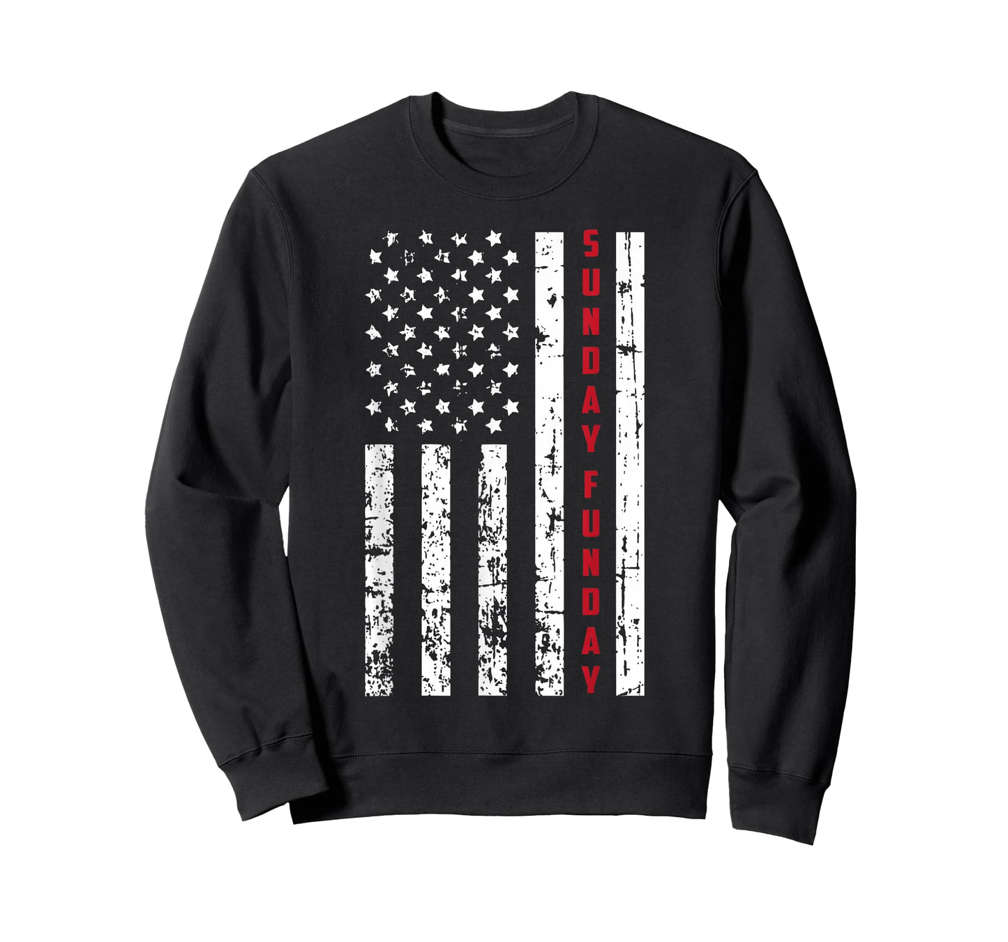 Sunday Funday Vintage American Flag Weekend T-Shirt