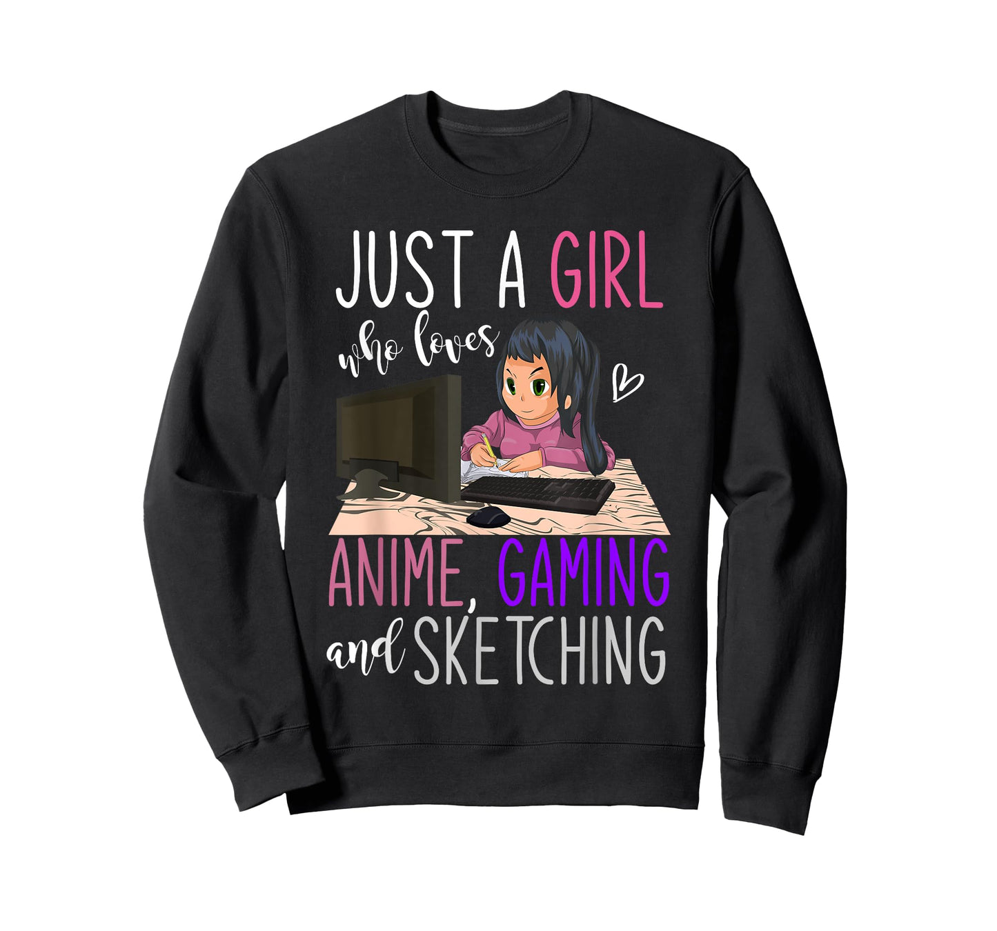 Artist Gamer Girls Gift Sketching Video Games Gaming Anime T-Shirt