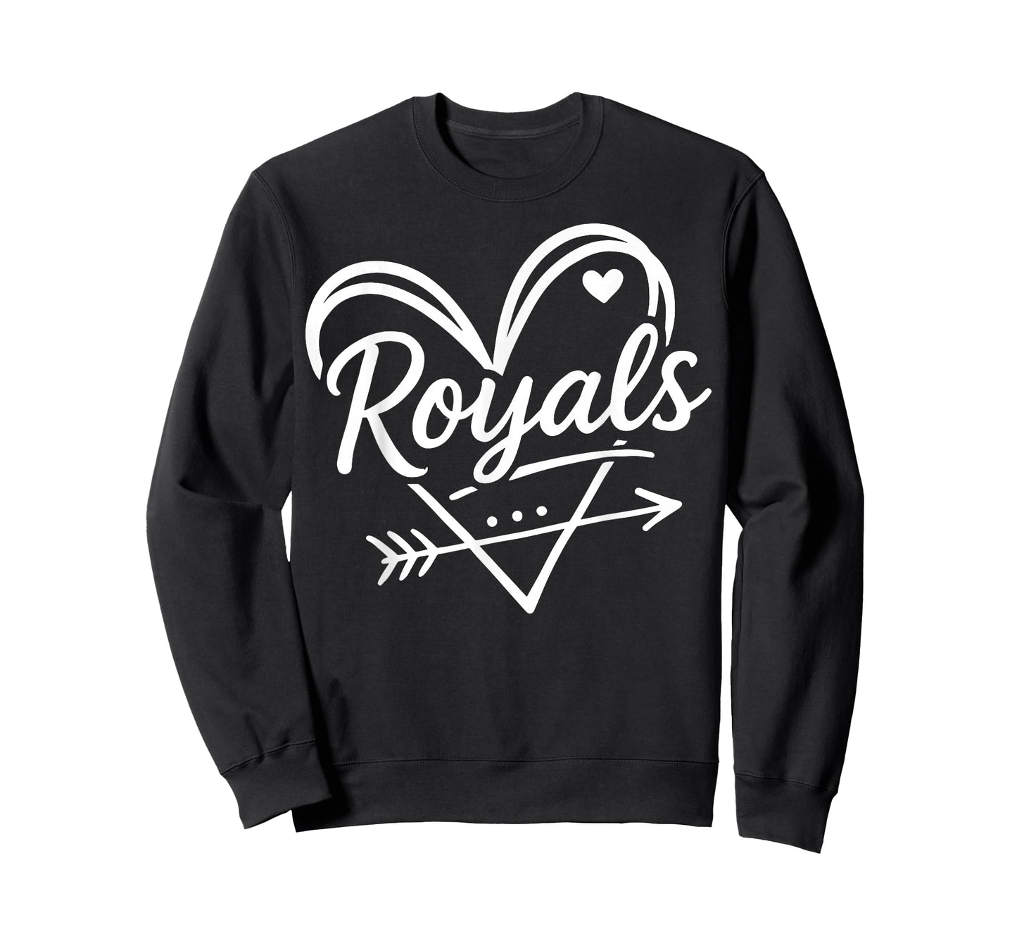 Retro Cute Royals Heart Arrow Design Gift For Men Women Kids T-Shirt