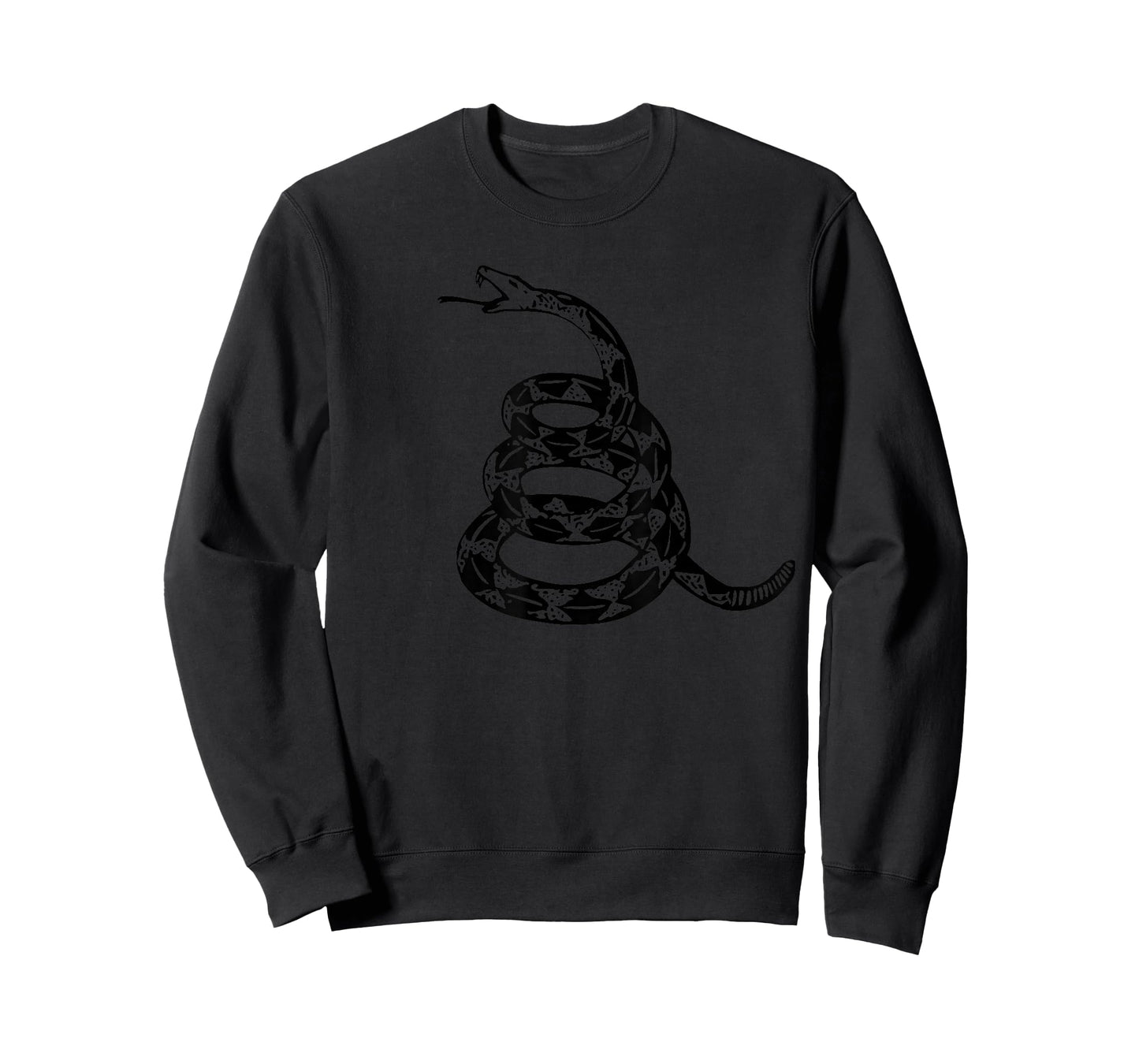 Gadsden Flag Snake ONLY Black Design subtle ghost T-Shirt