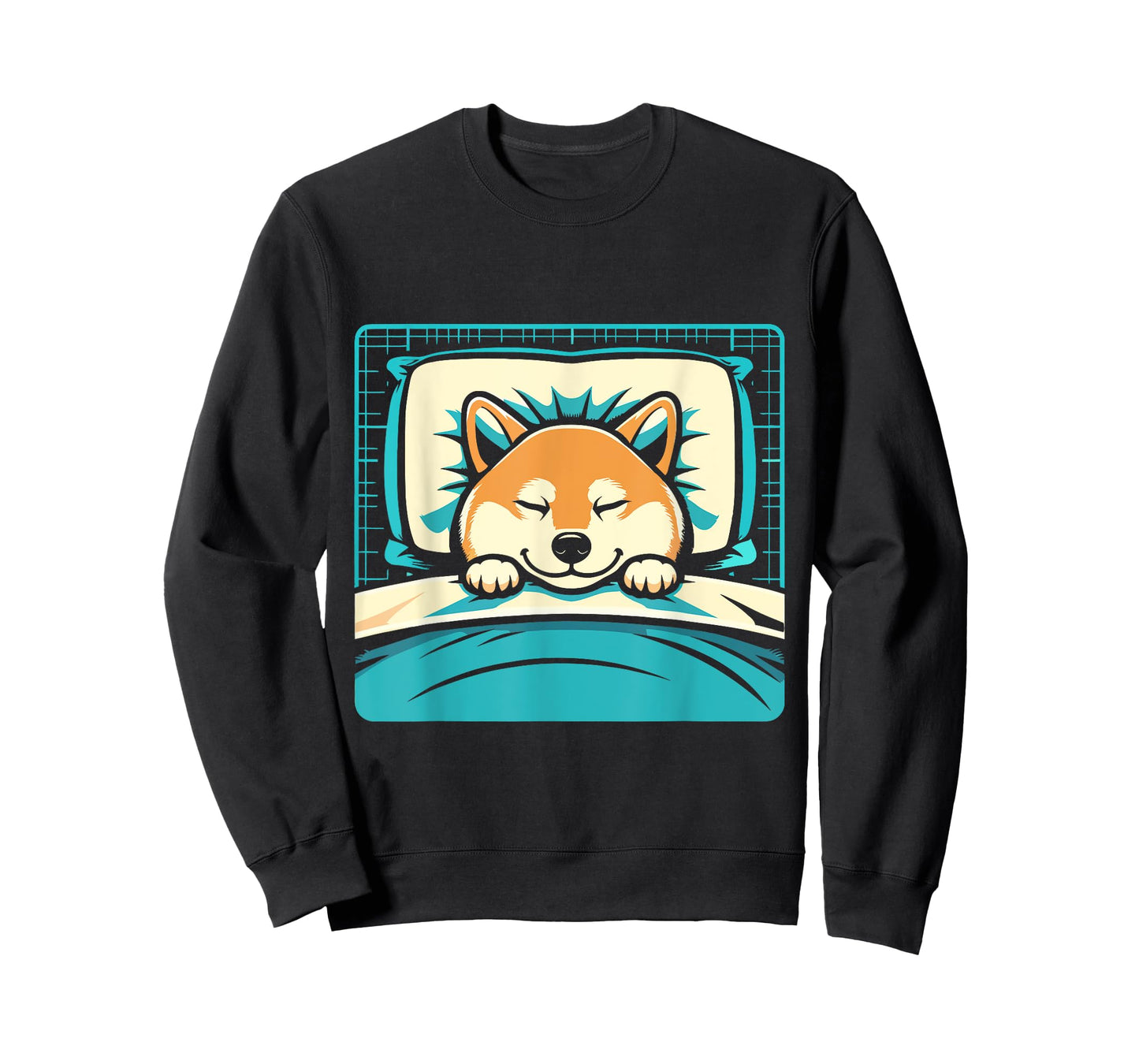 Funny Sleeping Shiba Inu Shirt Lazy Doge Napping Dog Lover Men Women Girls Kids T-Shirt