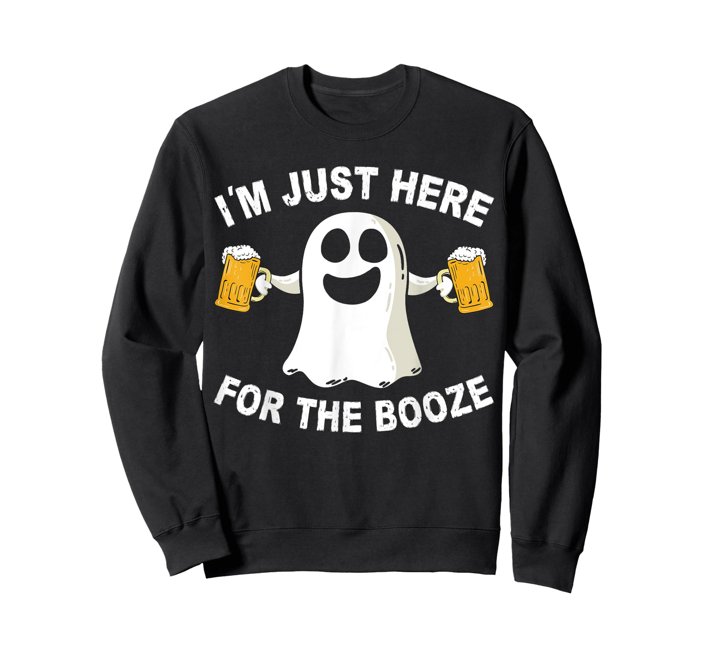 Drinking Halloween Costume Men I'm Just Here for The Booze T-Shirt