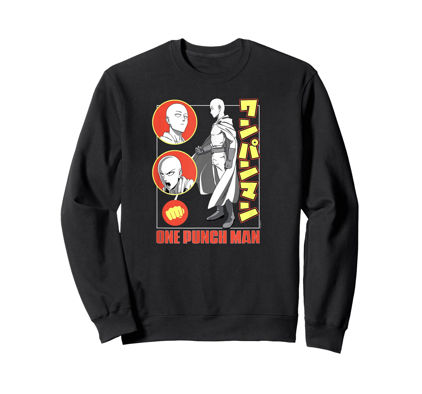 One Punch Man Red and Yellow Collage Superhero Anime T-Shirt