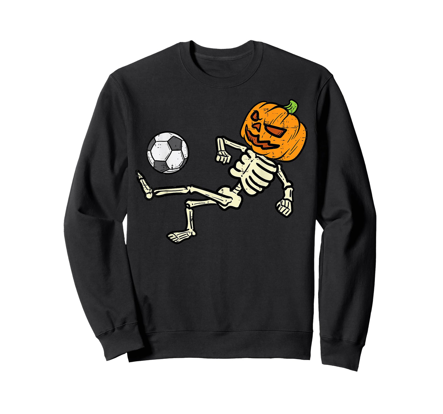 Halloween Soccer Pumpkin Skeleton Football Boys Kids Men T-Shirt