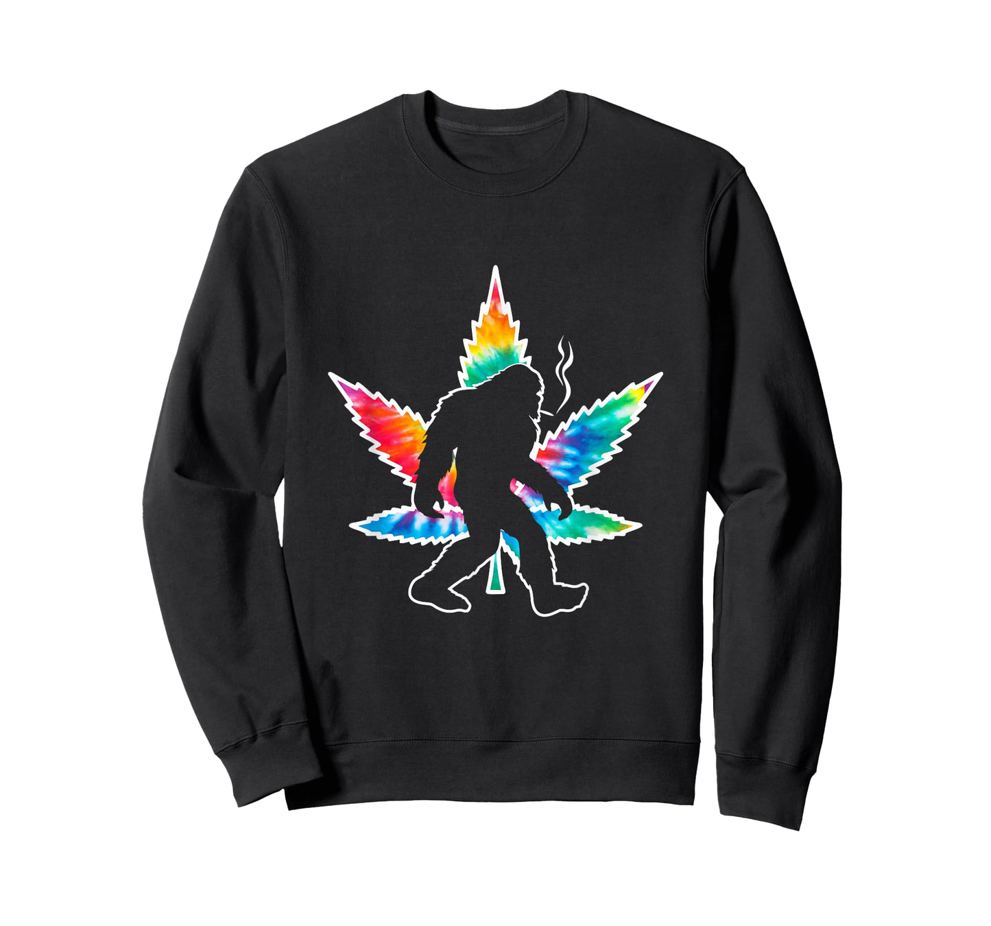 Sasquatch Bigfoot Tie Dye Pot Leaf T-Shirt